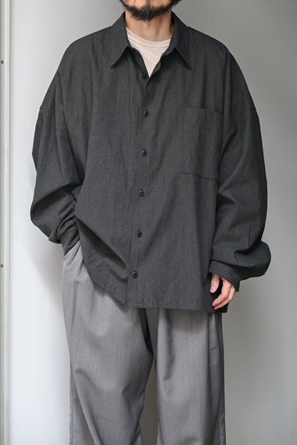 WHOWHAT /  5X SHIRT  <LONG SLEEVE/SHORT LENGTH>  -CHARCOAL