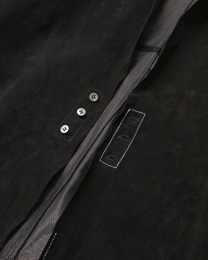 barbell object / leather 3b sh -BLACK