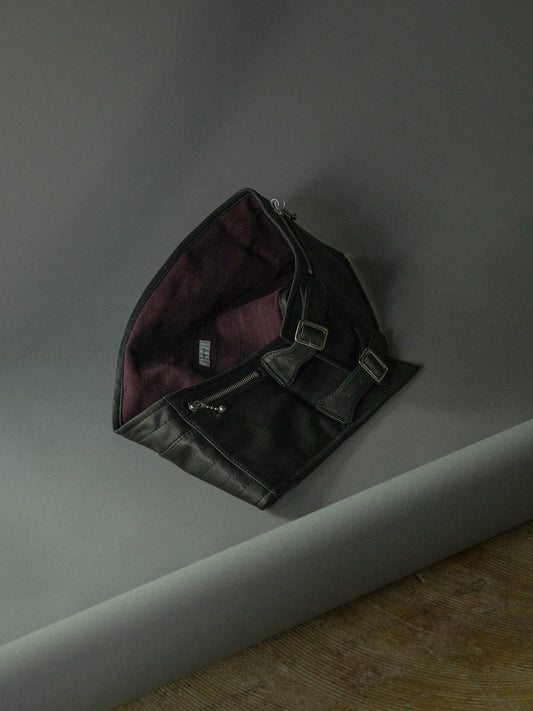 WHOWHAT / ROCKERS CORSET BELT -BLACK×BORDEAUX