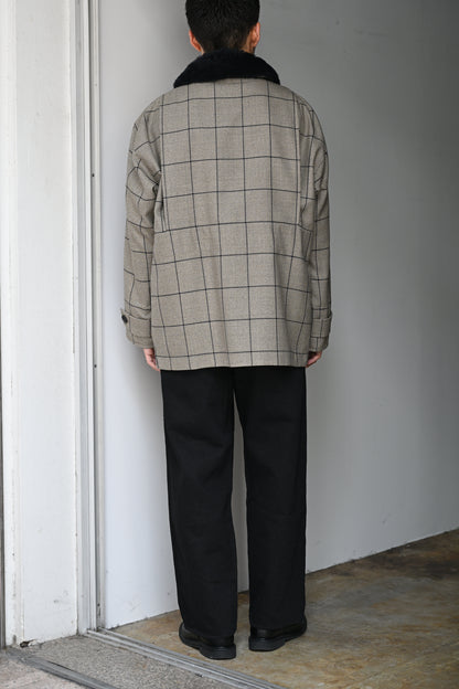 POSTELEGANT / Wool Blouson -BEIGE CHECK