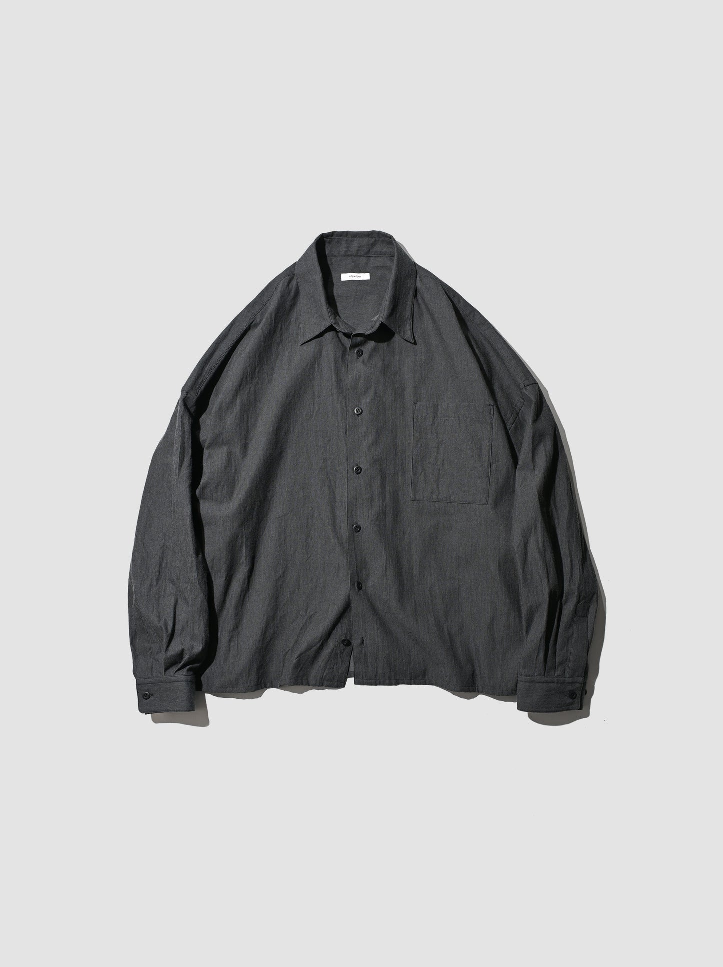 WHOWHAT /  5X SHIRT  <LONG SLEEVE/SHORT LENGTH>  -CHARCOAL