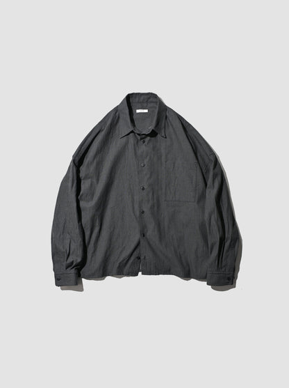 WHOWHAT /  5X SHIRT  <LONG SLEEVE/SHORT LENGTH>  -CHARCOAL