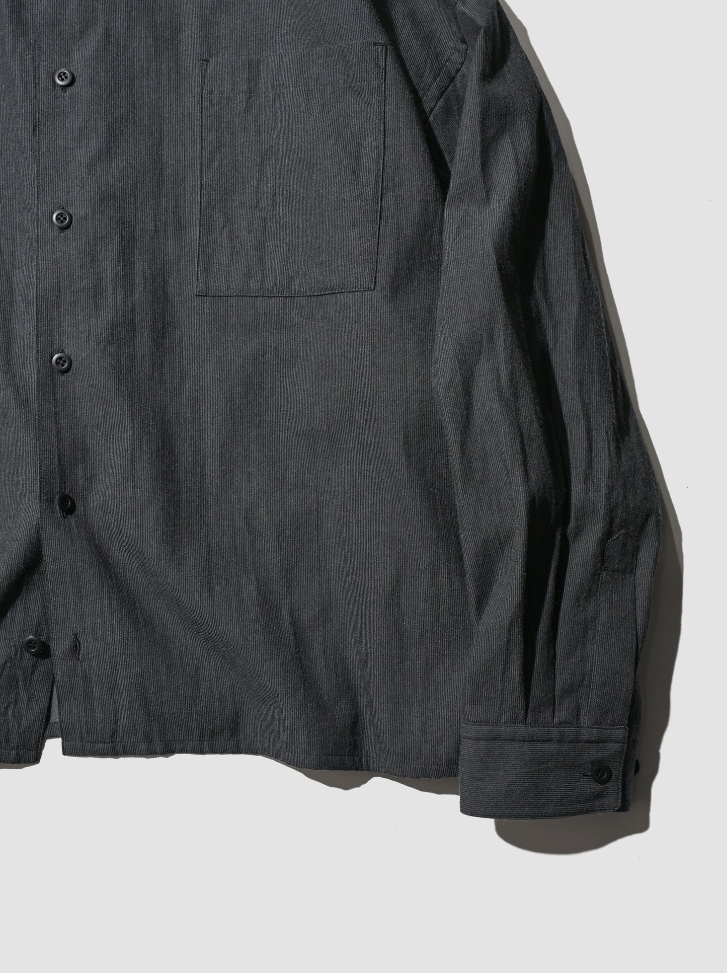 WHOWHAT /  5X SHIRT  <LONG SLEEVE/SHORT LENGTH>  -CHARCOAL