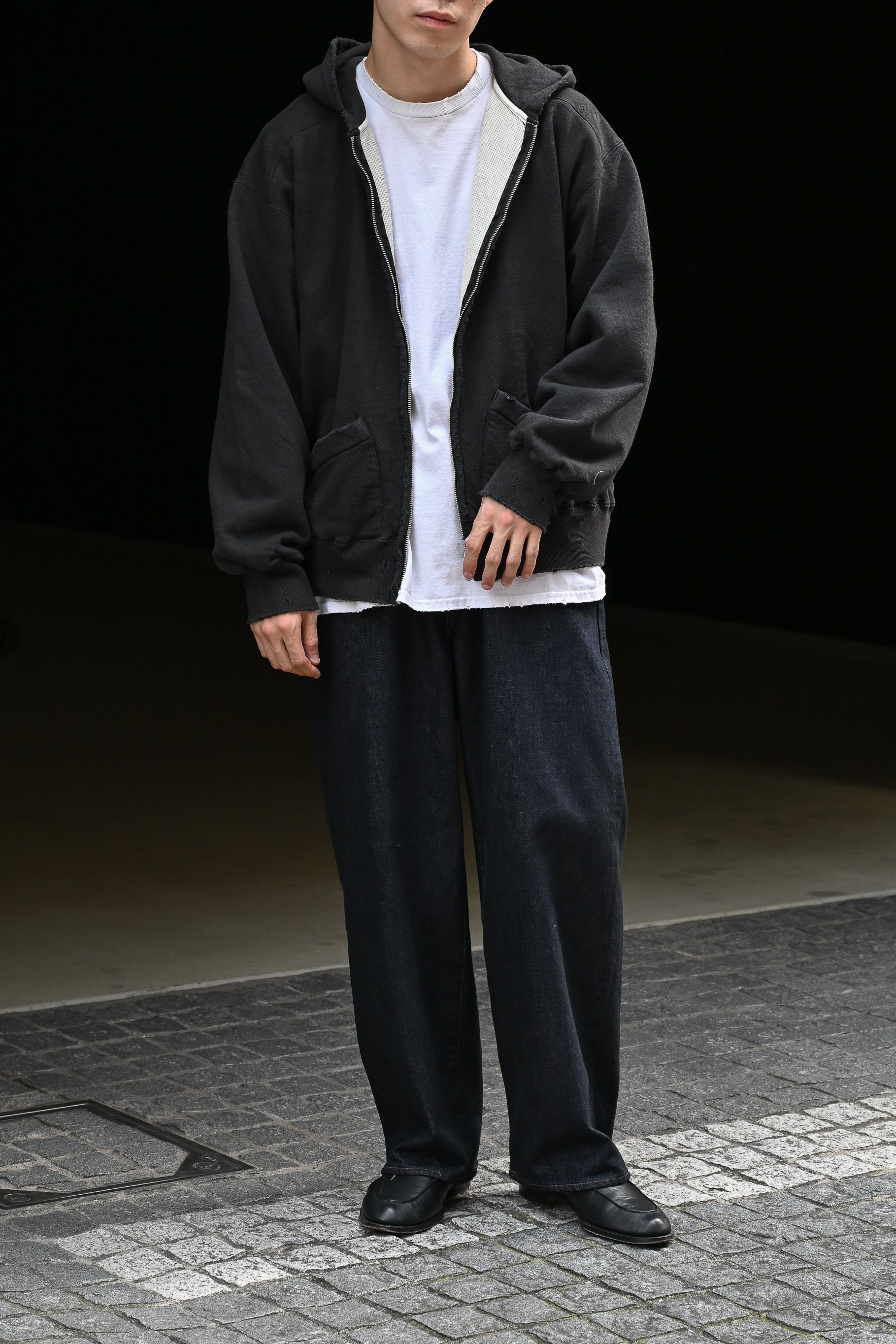 ANCELLM / ZIP UP HOODIE -BLACK – and father