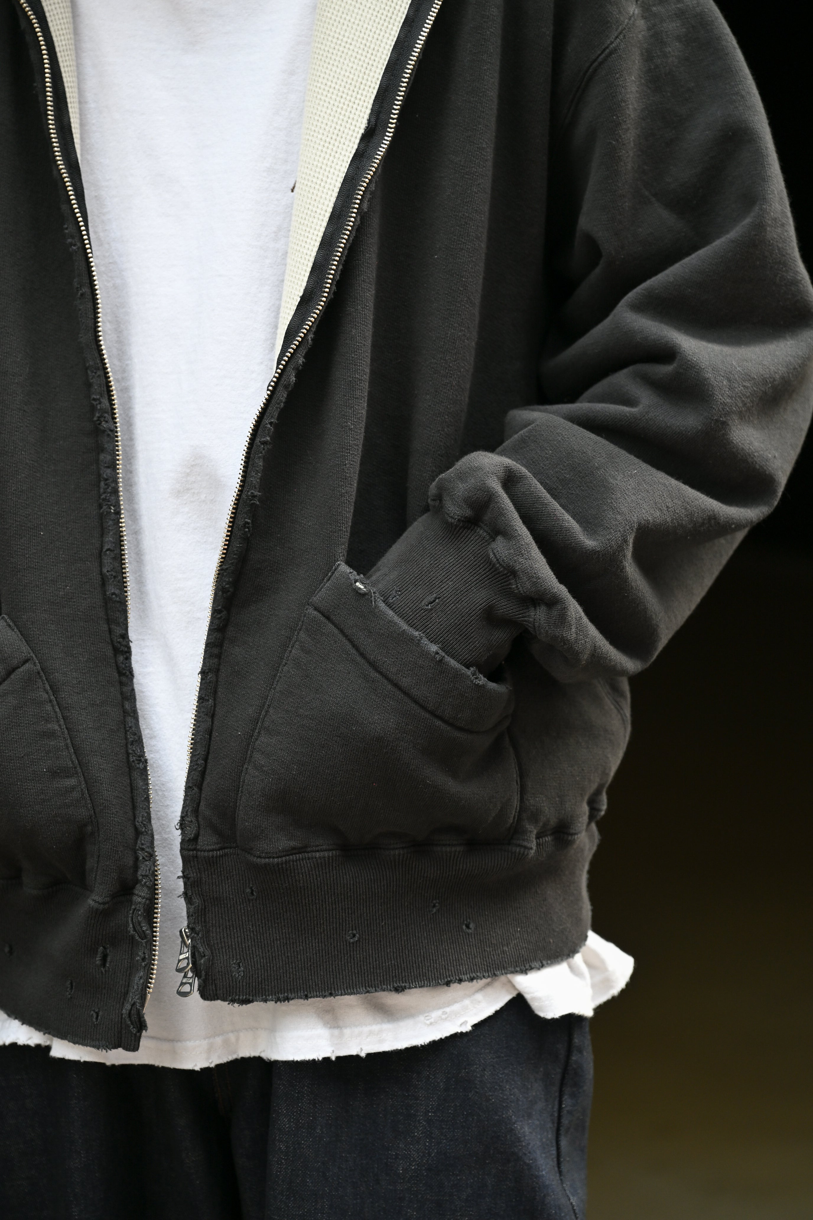ANCELLM／ZIP-UP HOODIE　Black ANCELLM ZIPUP HOODIE BLACK 通販ページ octavia[オクタヴィア]