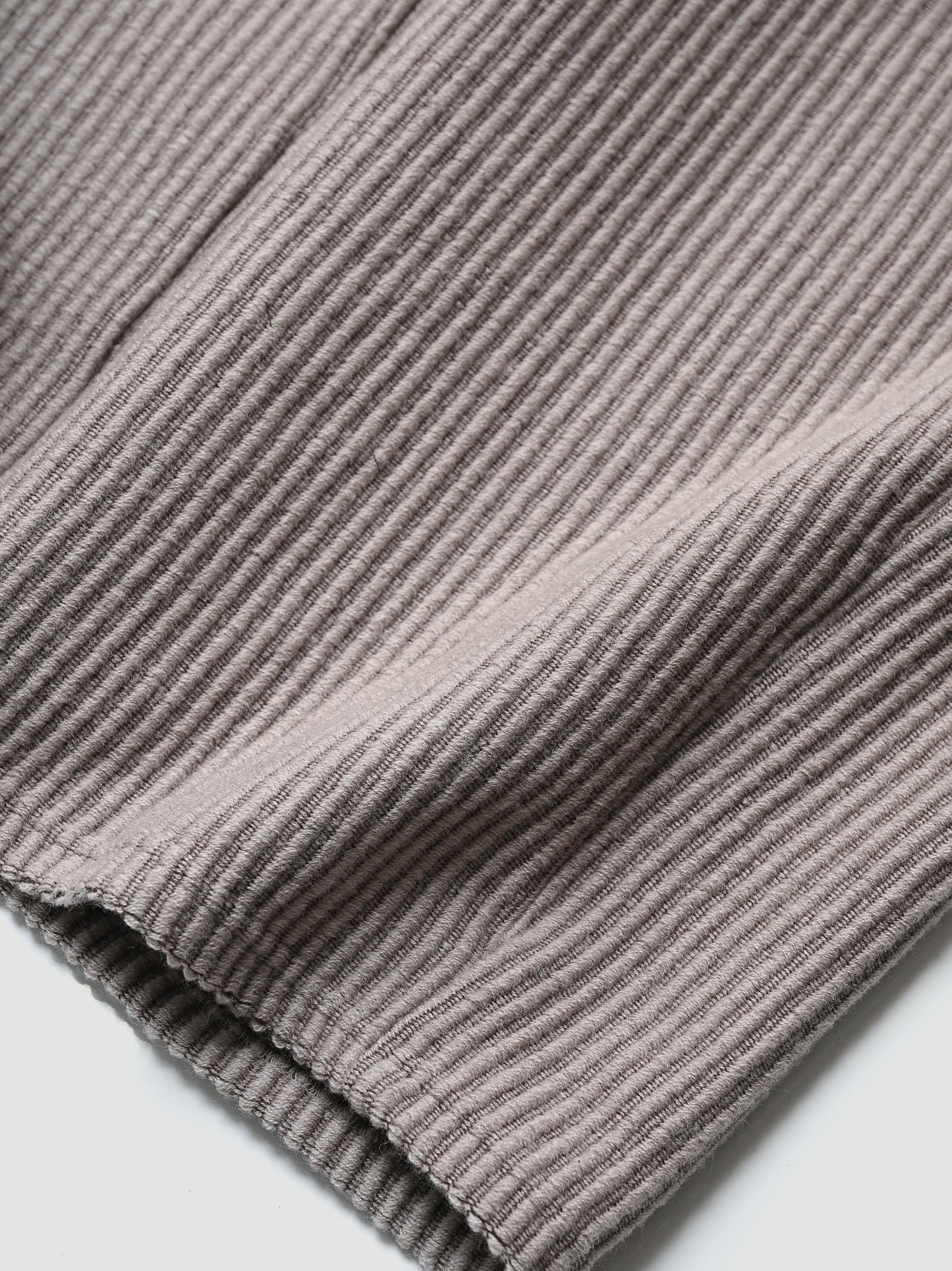 ANCELLM / WOOLCORD BELTLESS SLACKS -SAND
