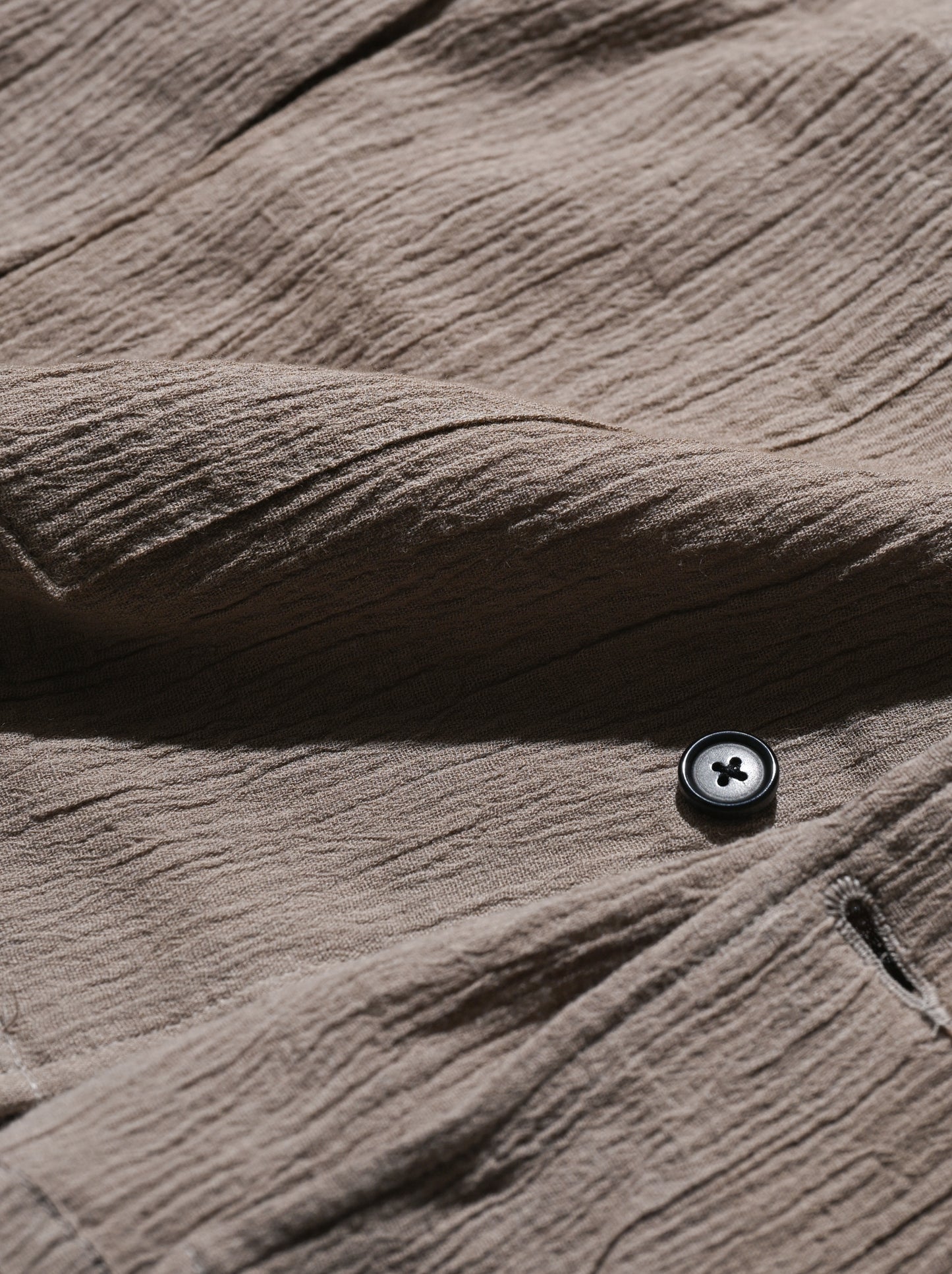 ANCELLM / CREPE SHIRT JACKET -GREIGE