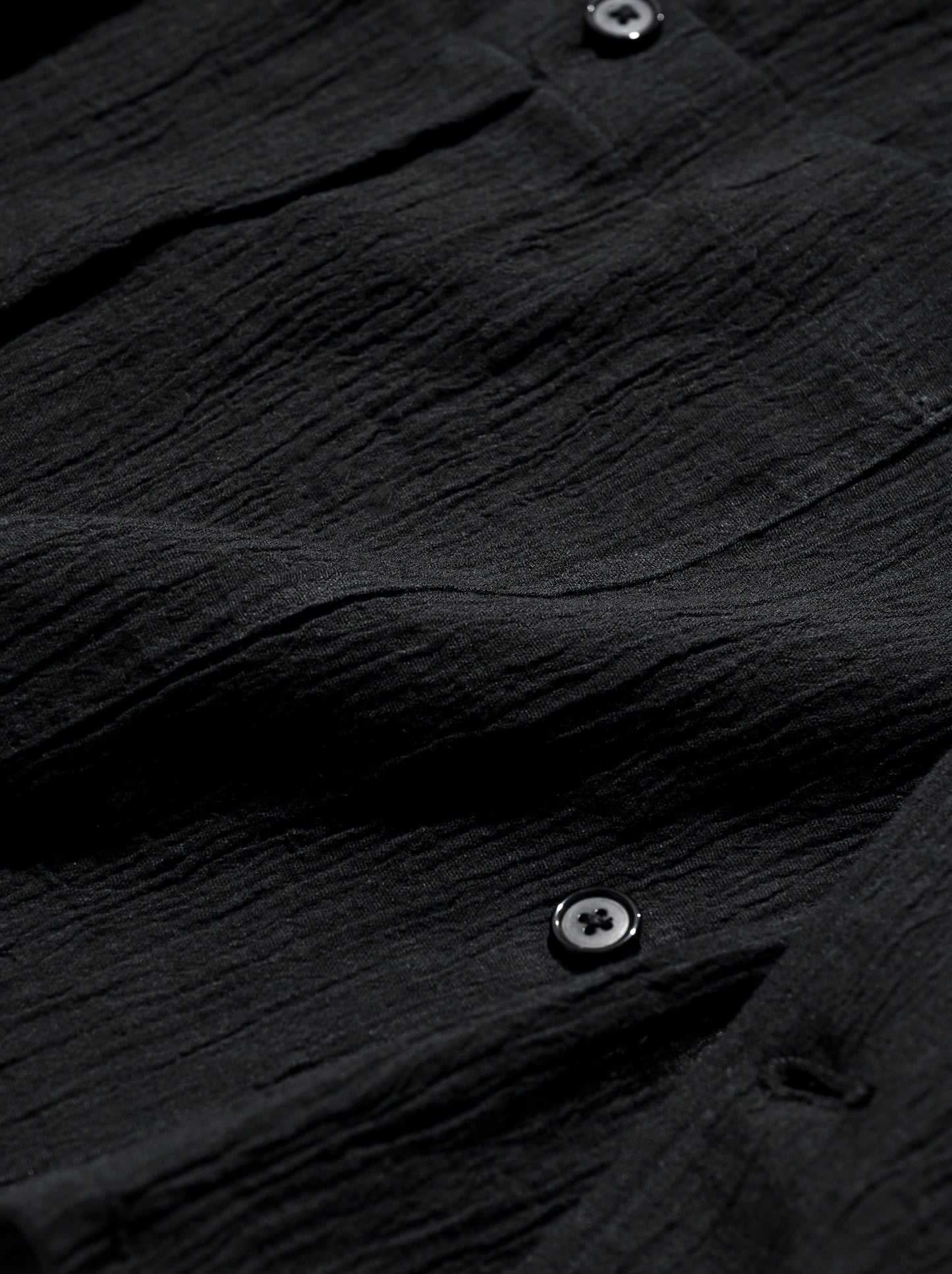 ANCELLM / CREPE SHIRT JACKET -BLACK