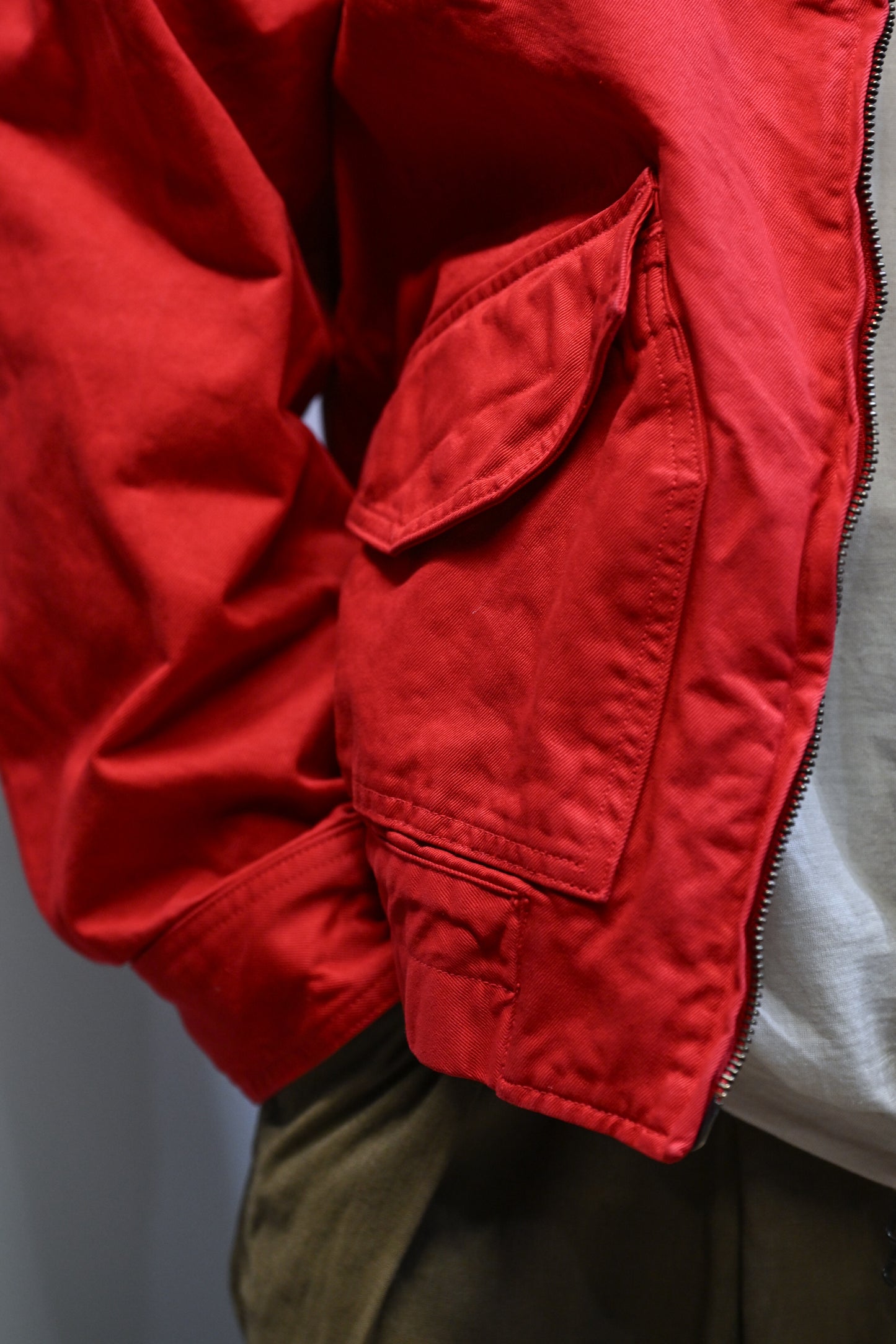 ANCELLM / ZIP BLOUSON -RED