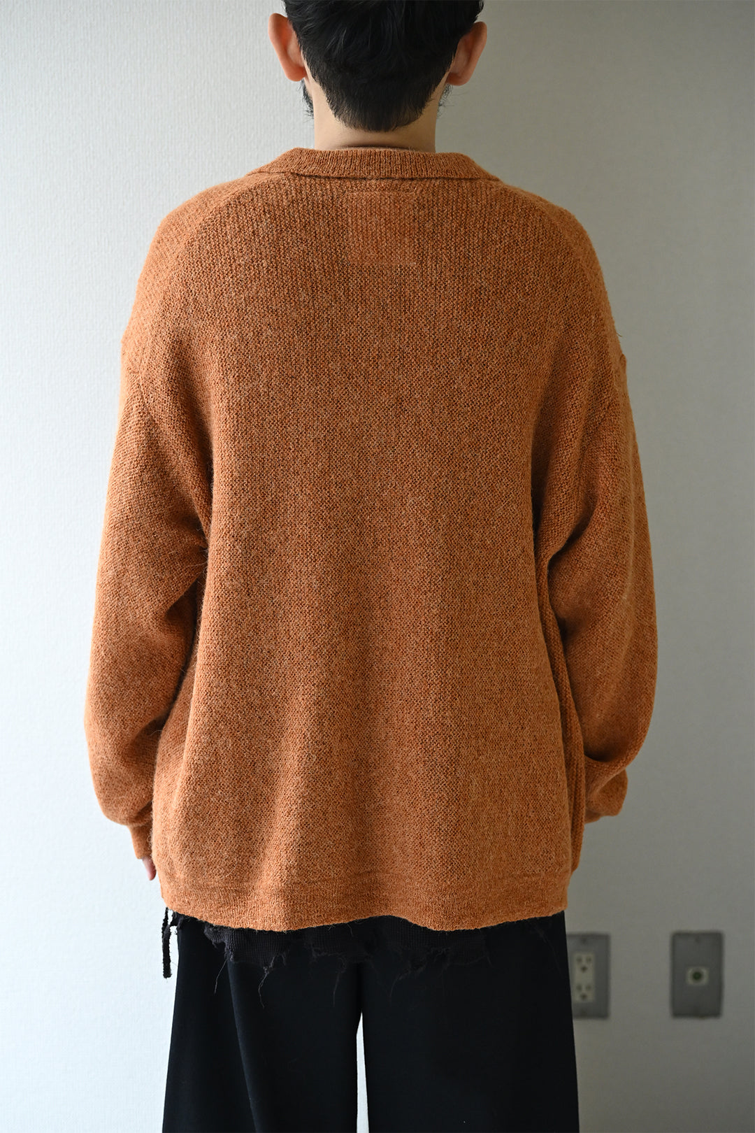 ANCELLM / KNIT SHIRT -CAMEL