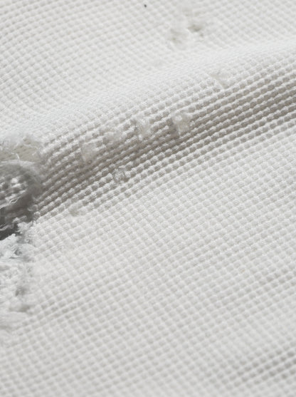 ANCELLM / DAMAGE WAFFLE TANK -WHITE