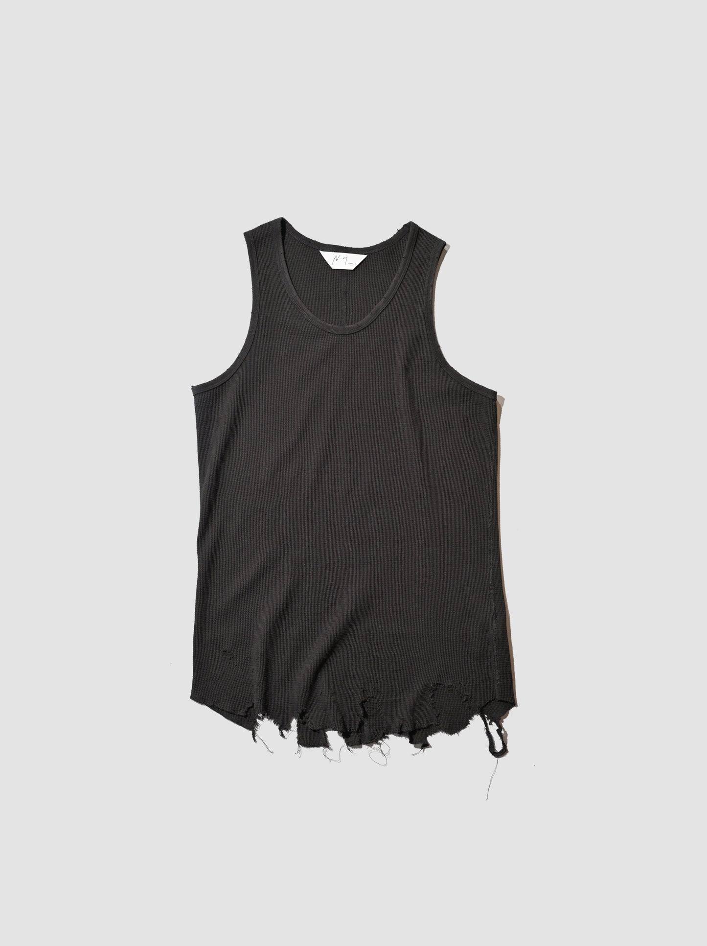 ANCELLM / DAMAGE WAFFLE TANK -D.BROWN