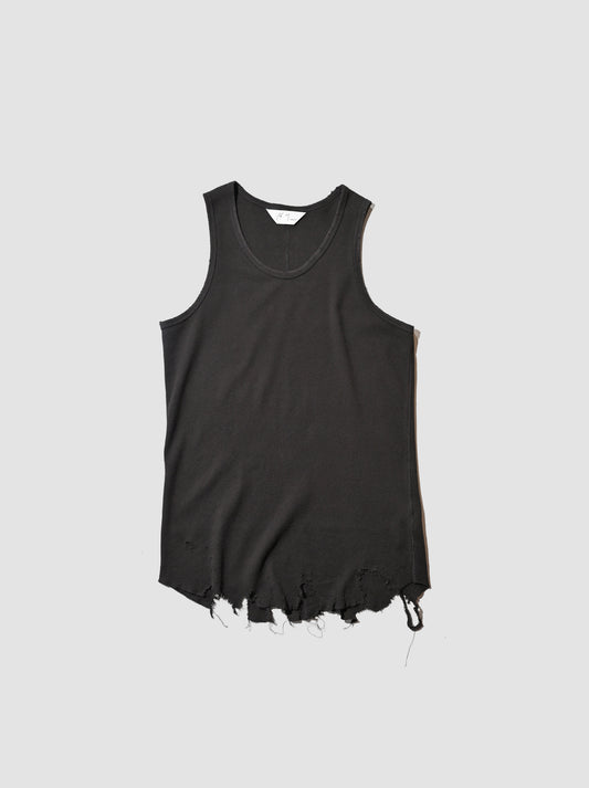 ANCELLM / DAMAGE WAFFLE TANK -D.BROWN