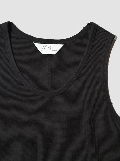 ANCELLM / DAMAGE WAFFLE TANK -D.BROWN