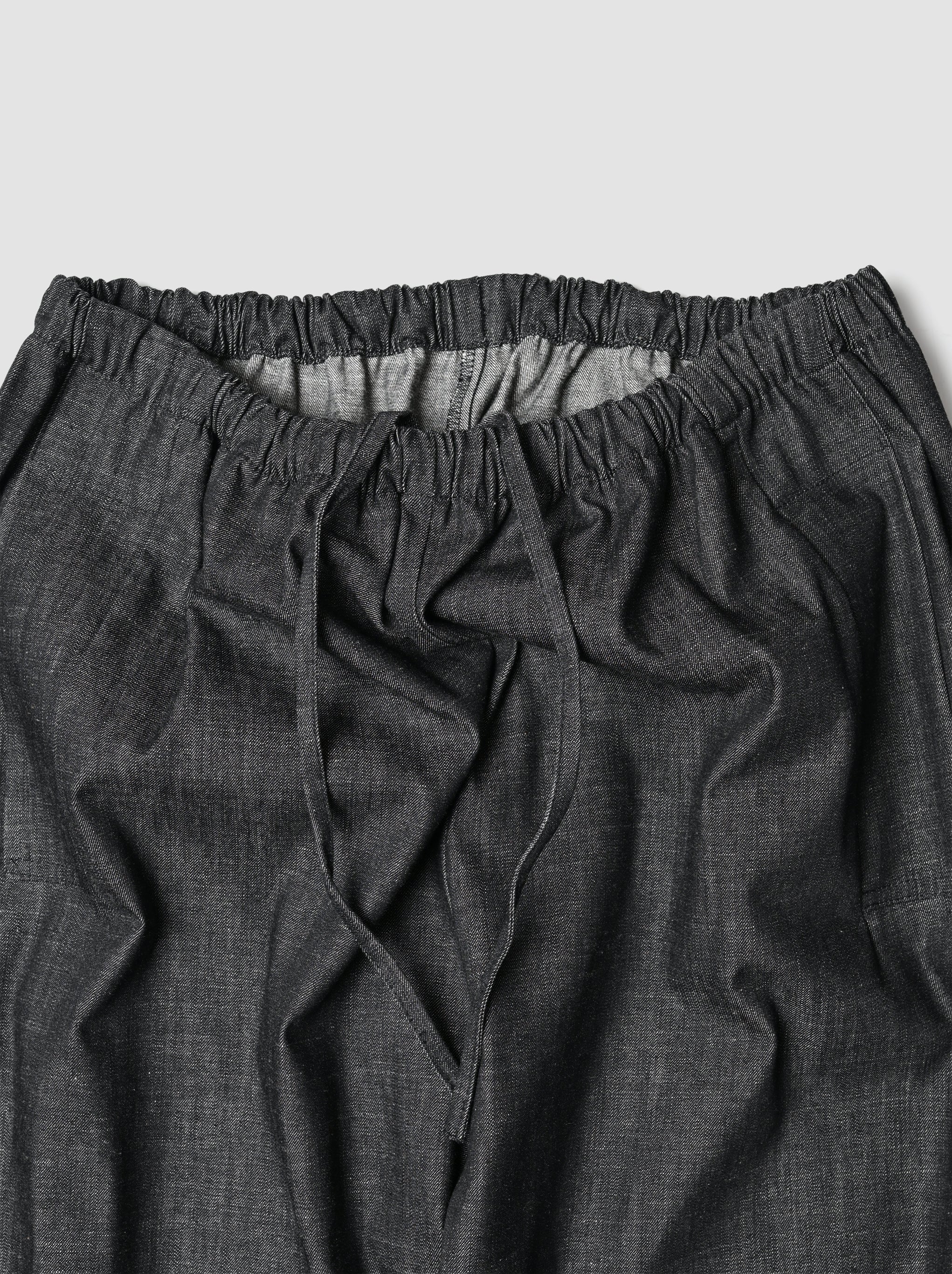 GABRIELA COLL GARMENTS / DENIM FLAP POCKET TROUSERS -BLACK DENIM