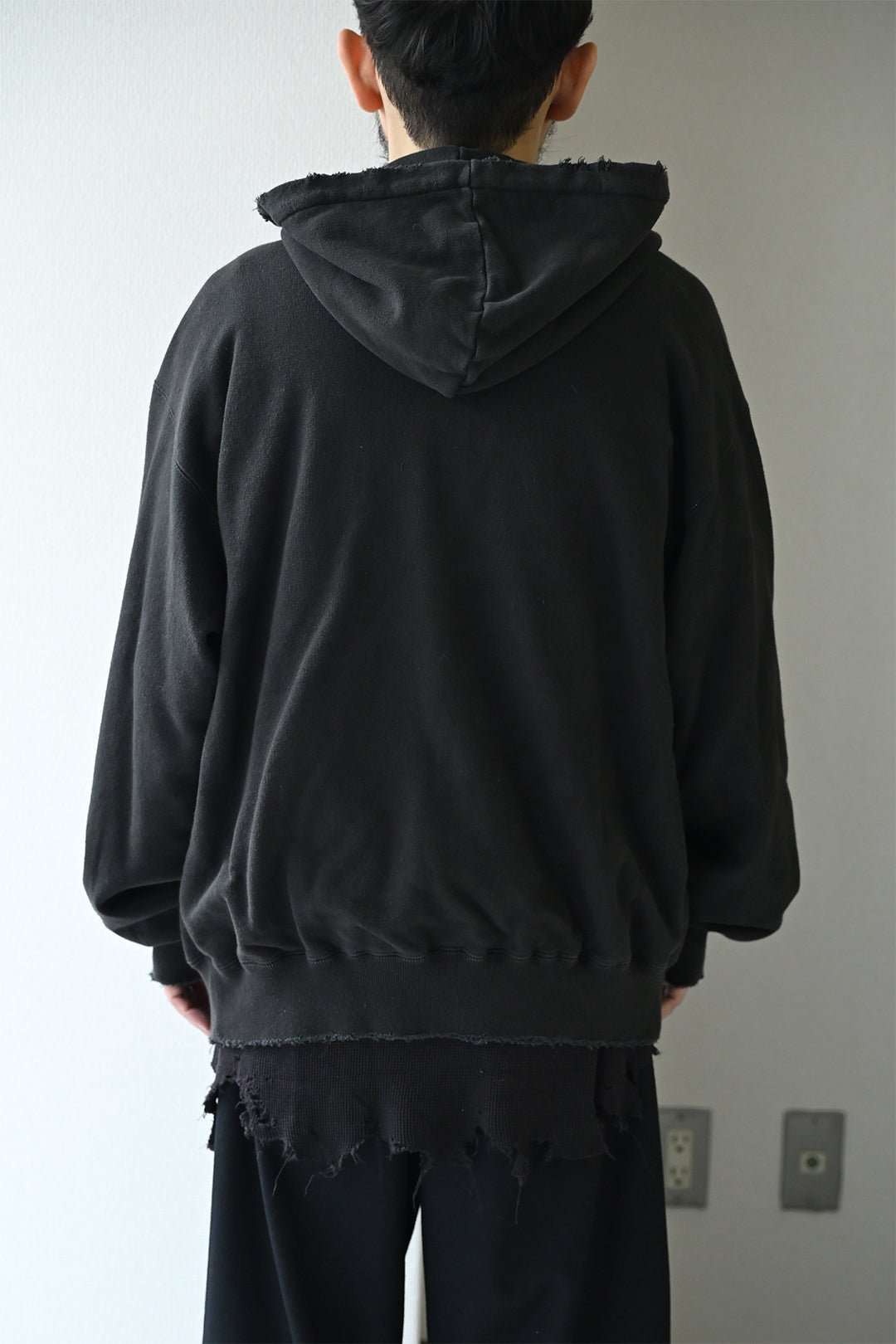 ANCELLM / ZIP UP HOODIE -BLACK