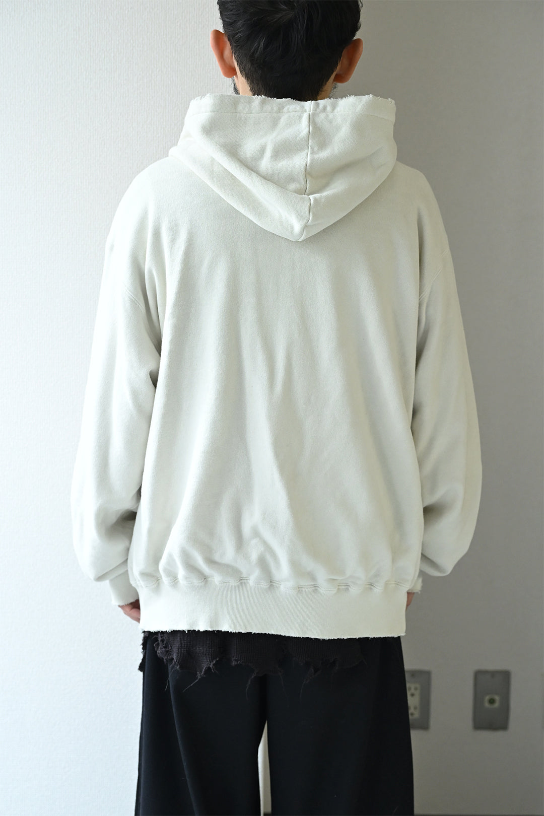 ANCELLM / ZIP UP HOODIE -G.WHITE