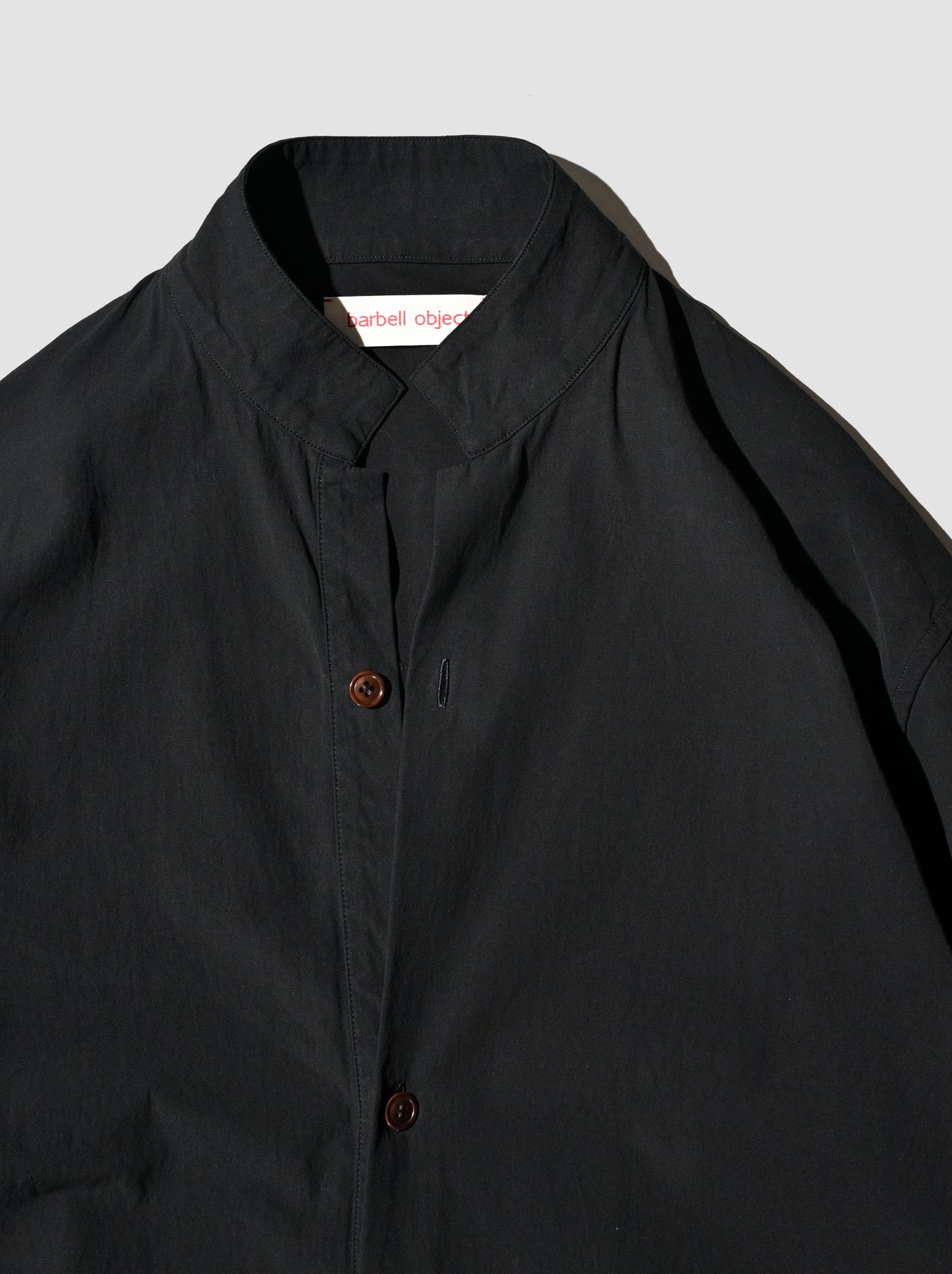 barbell object / twill po -BLACK