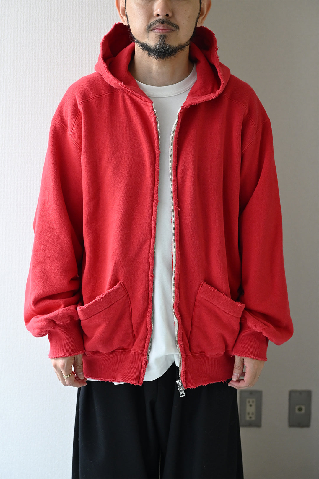 ANCELLM / ZIP UP HOODIE -RED