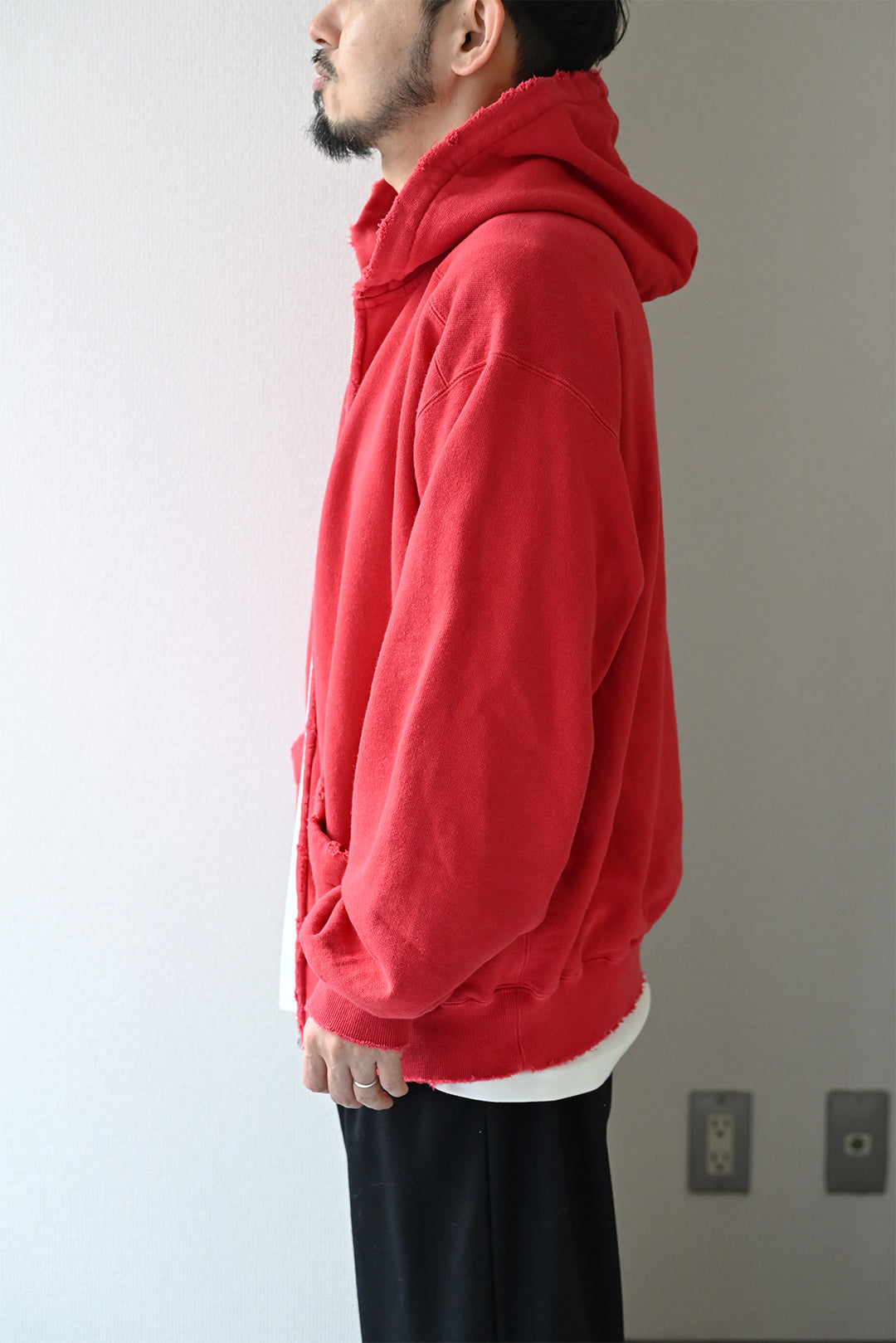 ANCELLM / ZIP UP HOODIE -RED