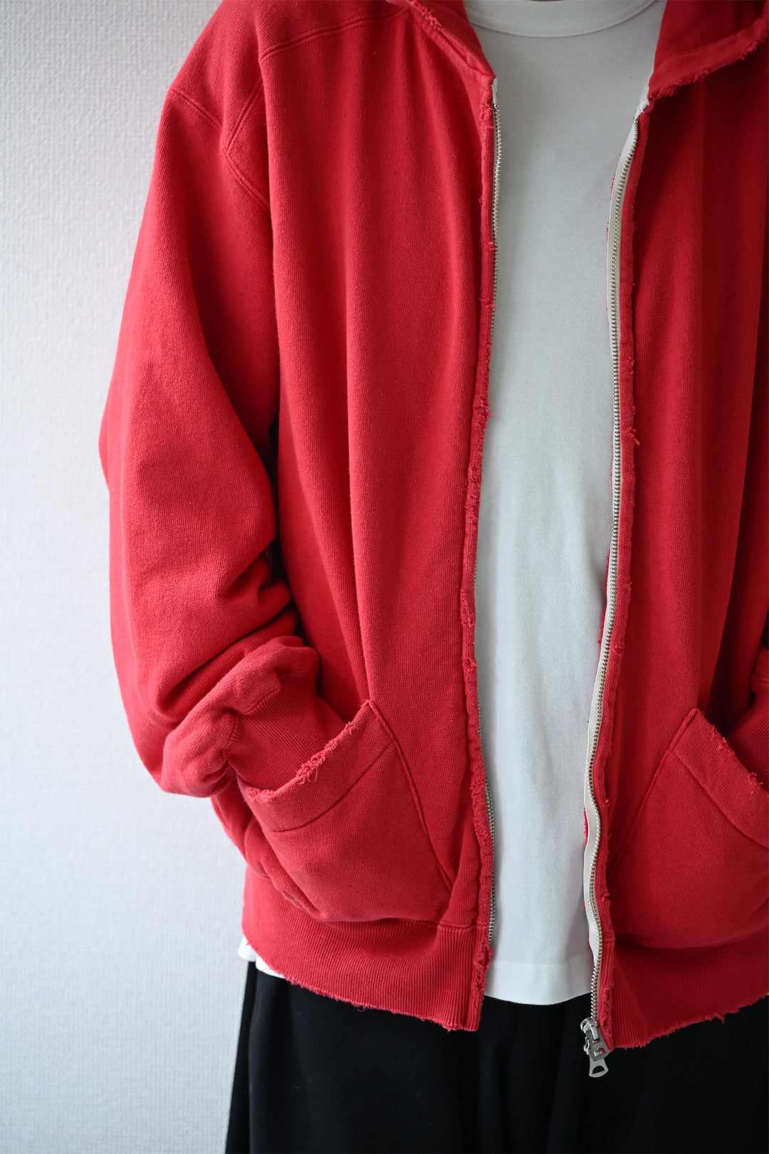 ANCELLM / ZIP UP HOODIE -RED