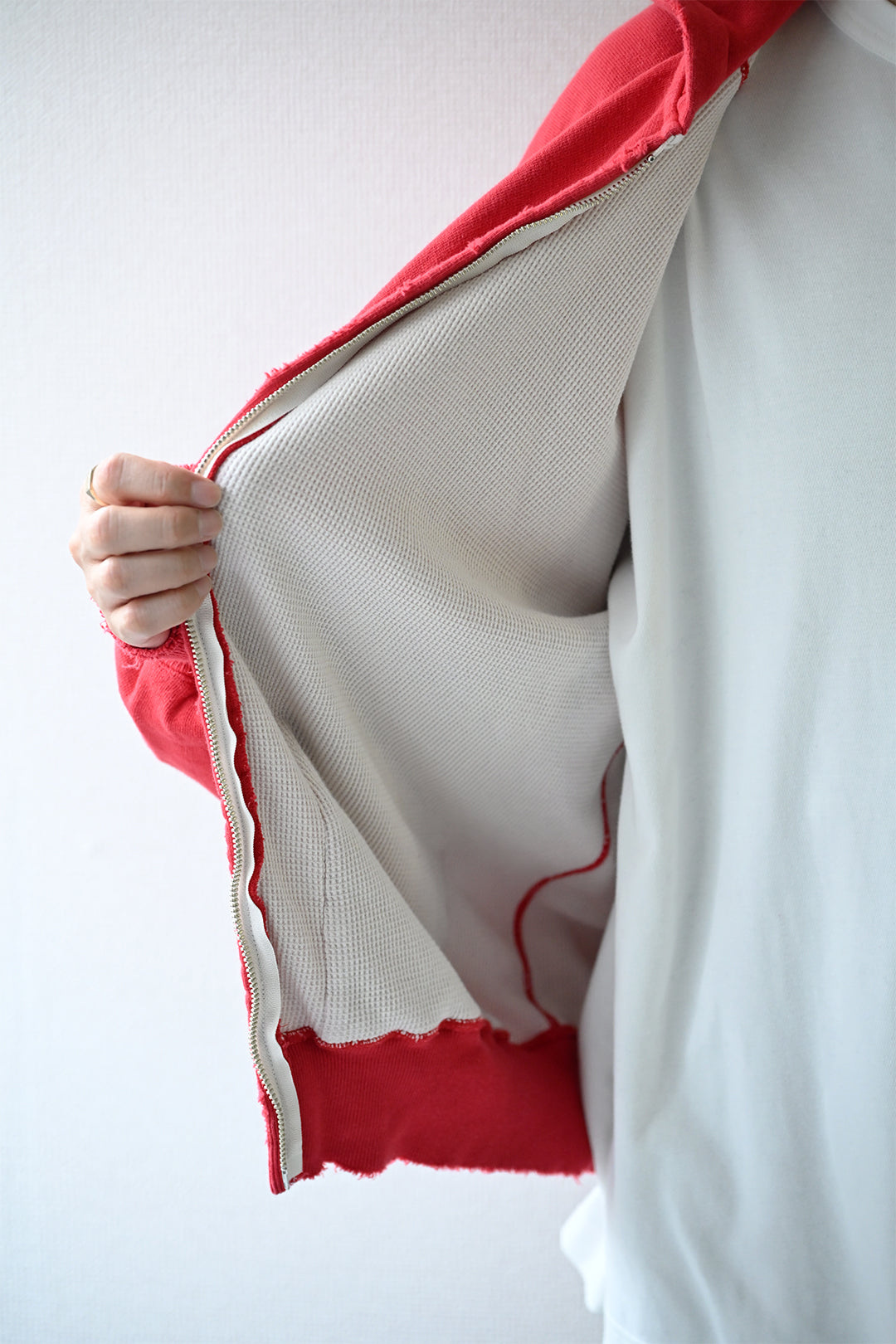 ANCELLM / ZIP UP HOODIE -RED