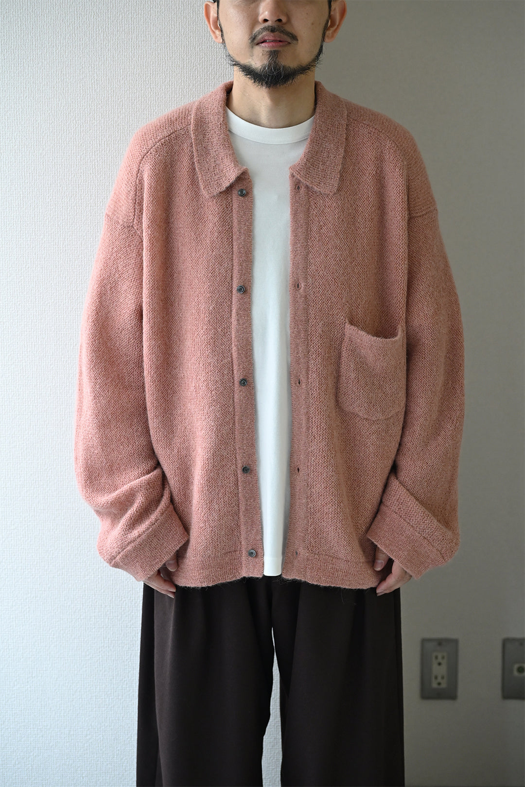 ANCELLM / KNIT SHIRT -PINK