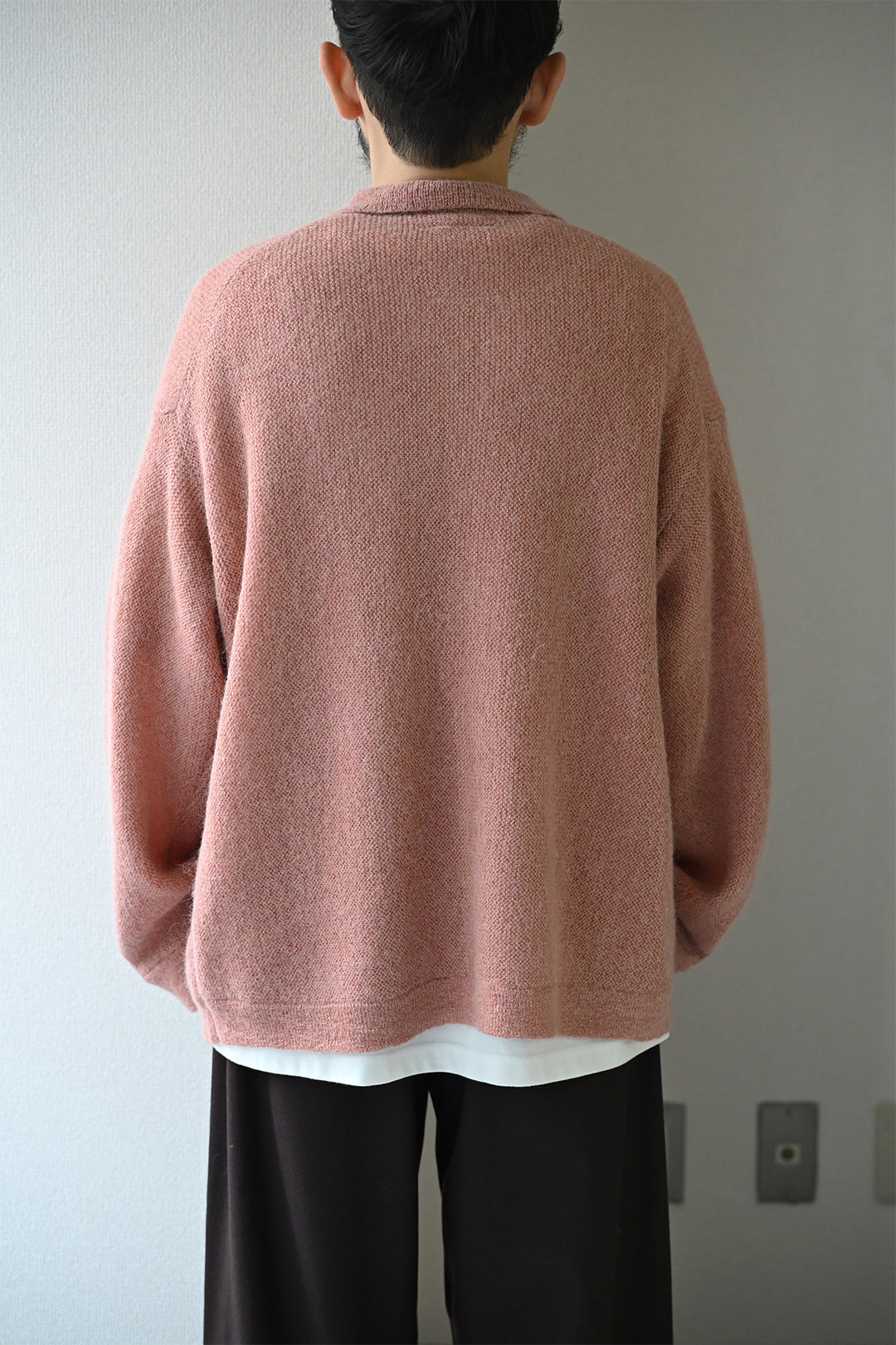 ANCELLM / KNIT SHIRT -PINK