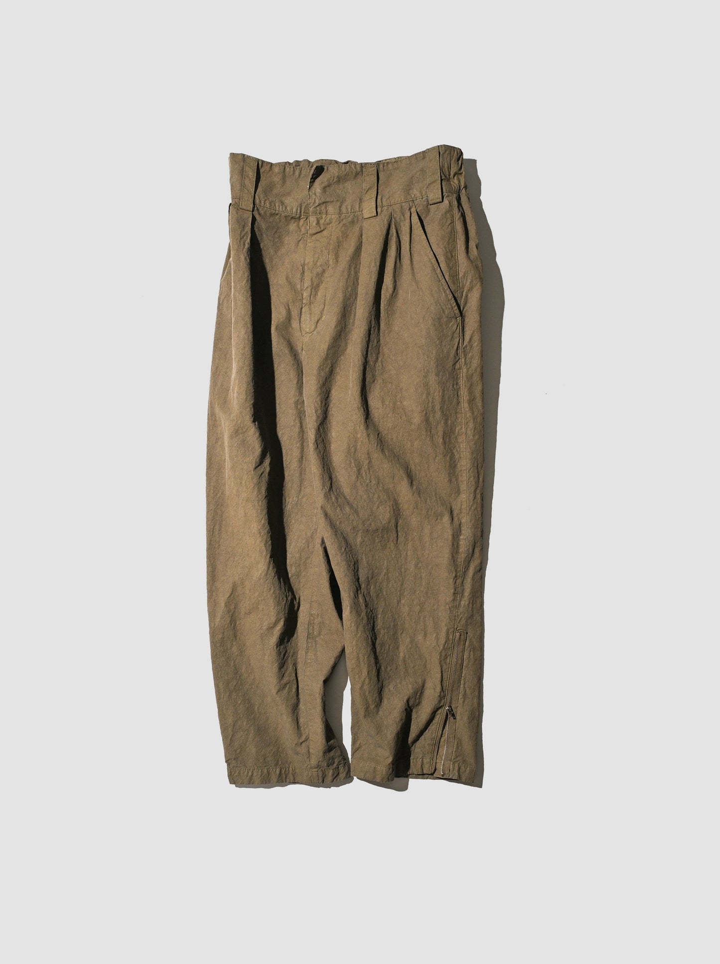 barbell object / zipper pt -KHAKI