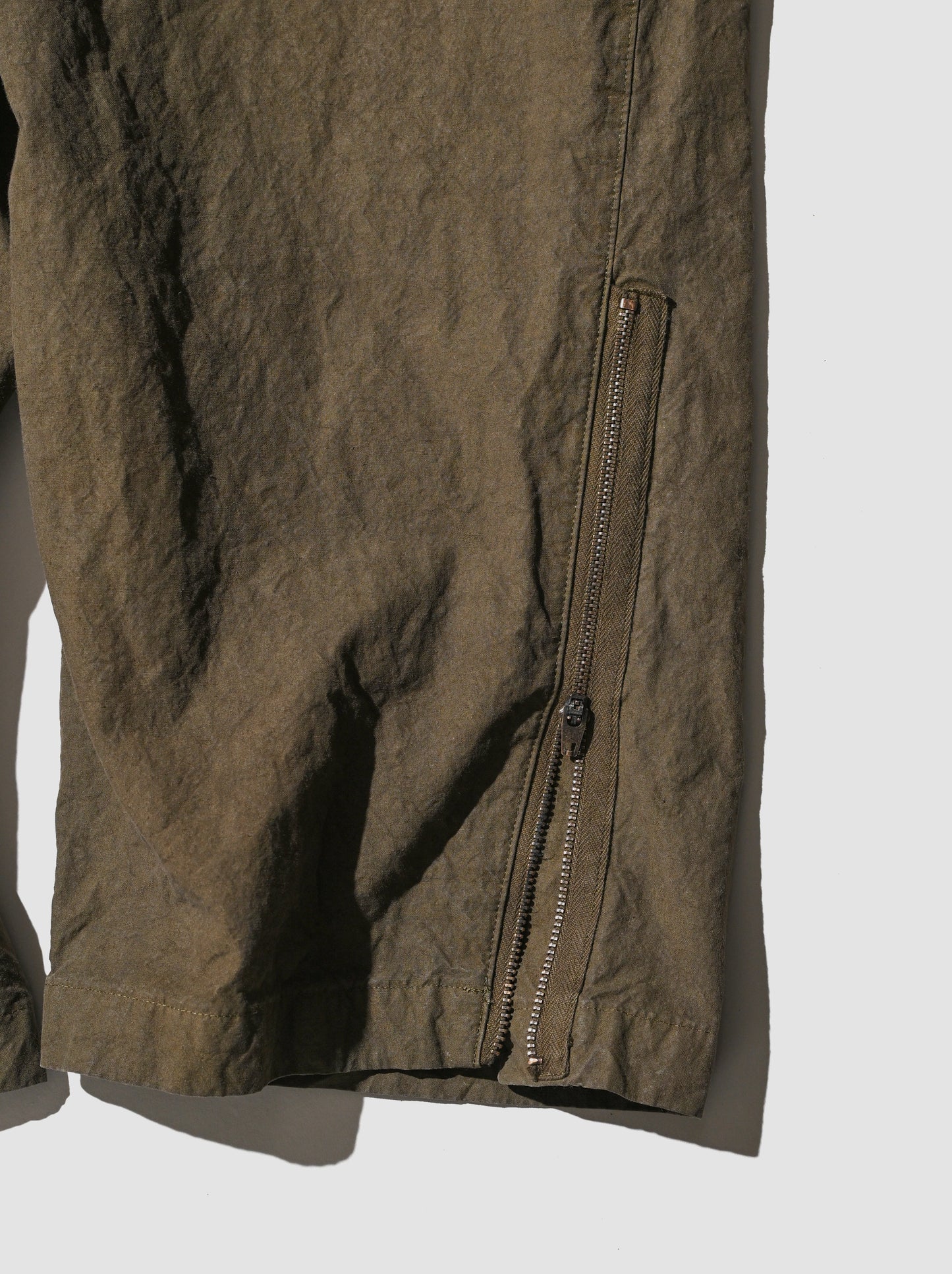 barbell object / zipper pt -KHAKI