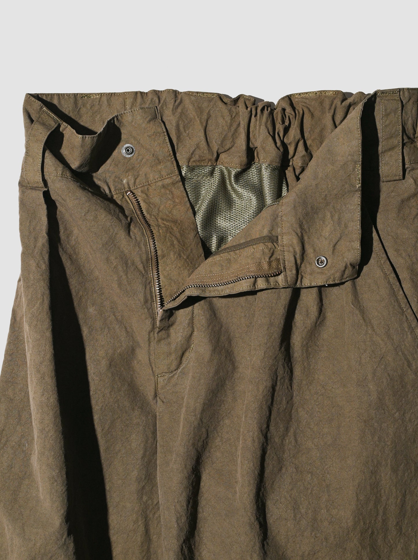 barbell object / zipper pt -KHAKI