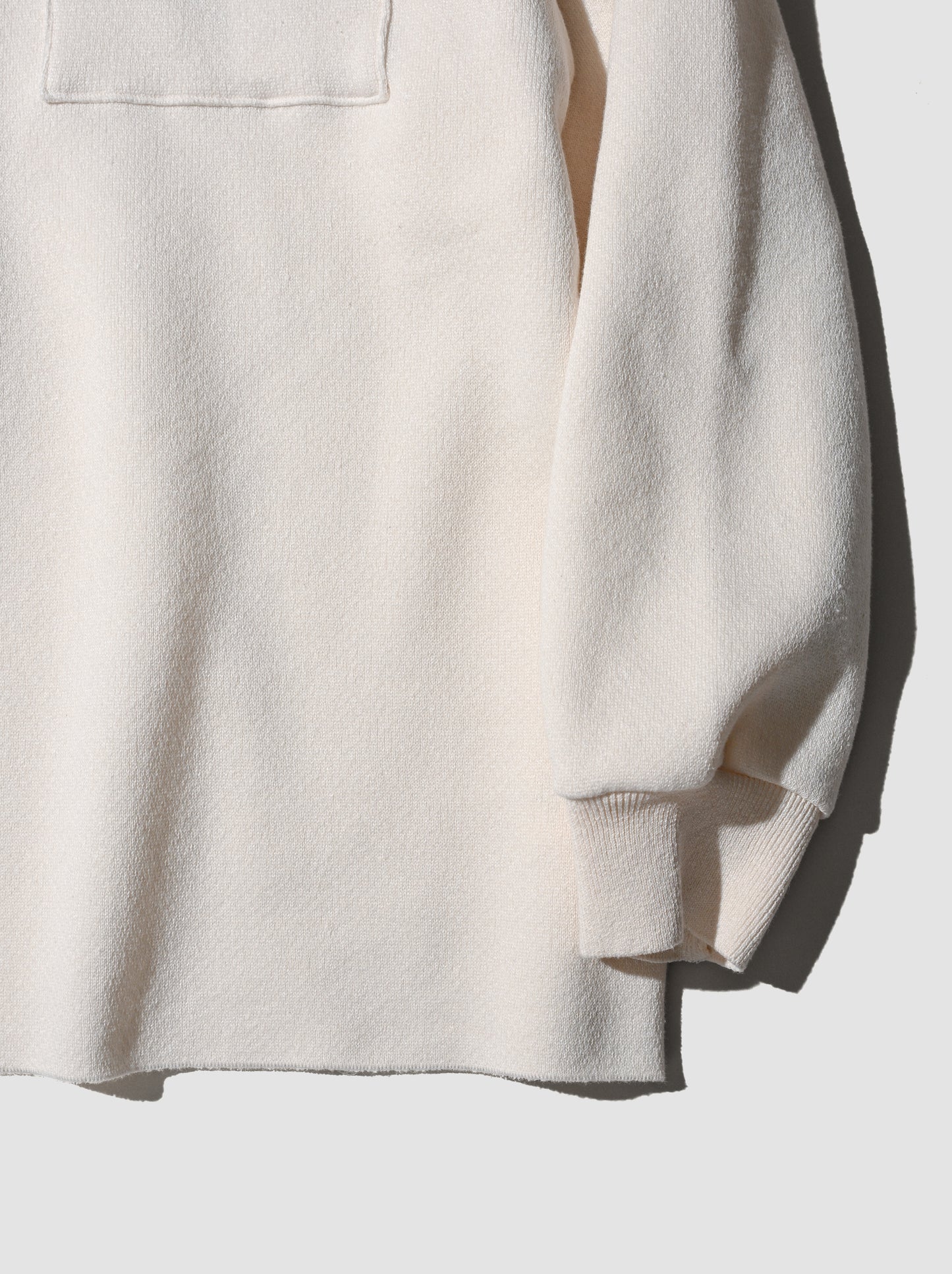 POSTELEGANT / Hemp Cotton Knit Pull-Over -OFF WHITE