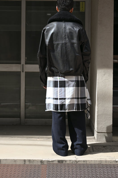 Afiit / LEATHER JACKET -BLACK