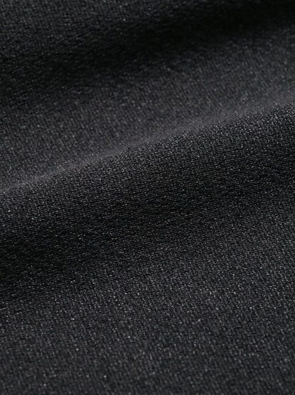 POSTELEGANT / Hemp Cotton Knit Pull-Over -BLACK