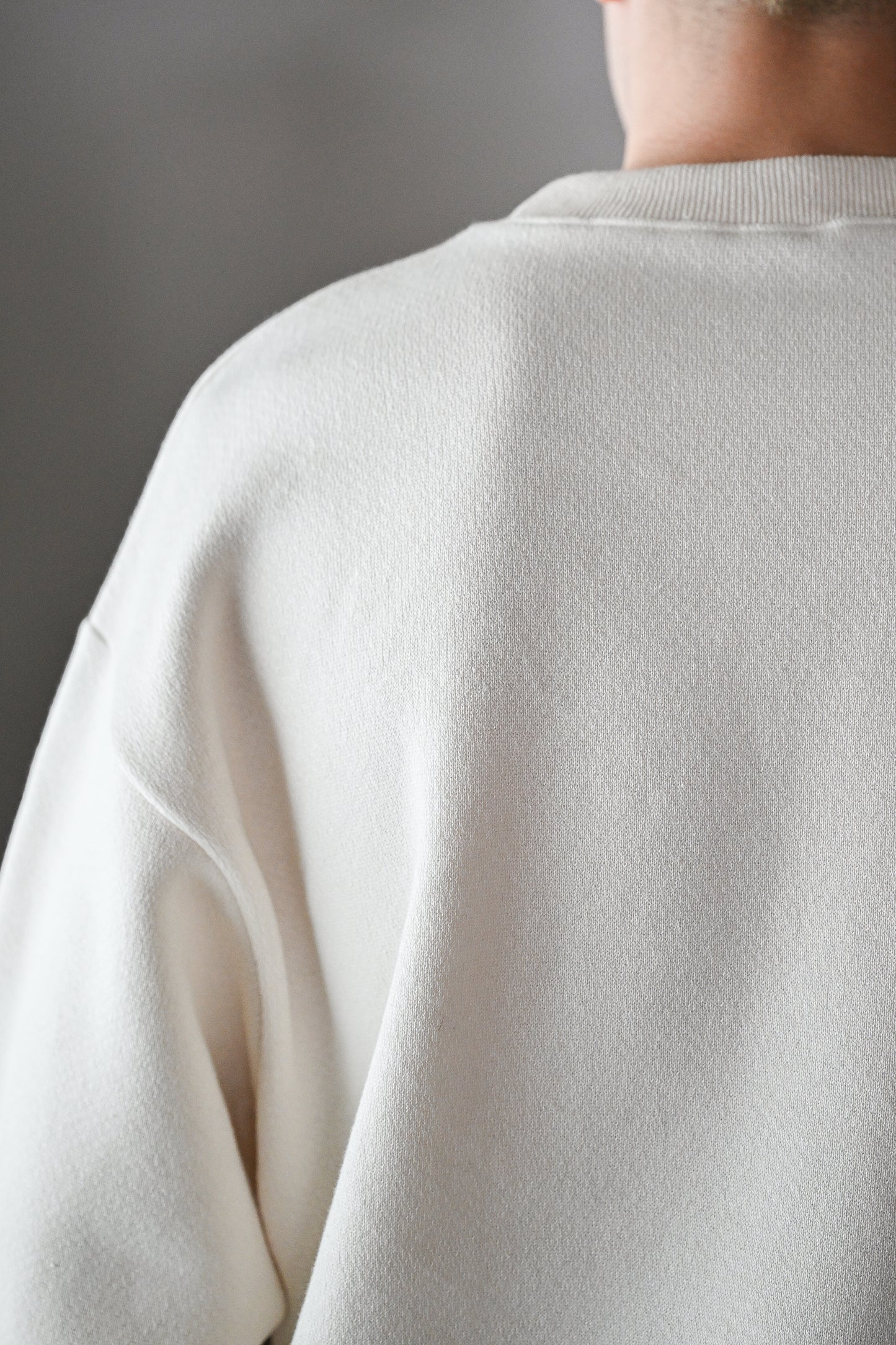 POSTELEGANT / Hemp Cotton Knit Pull-Over -OFF WHITE