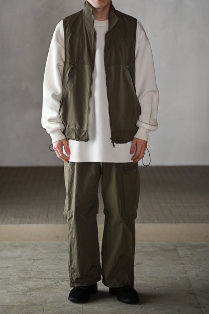 barbell object / un vest -KHAKI