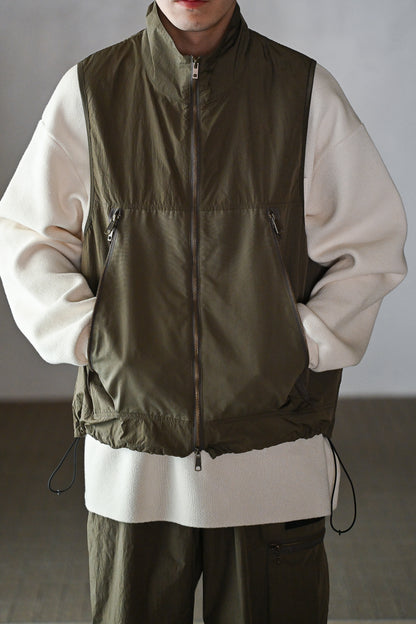 barbell object / un vest -KHAKI