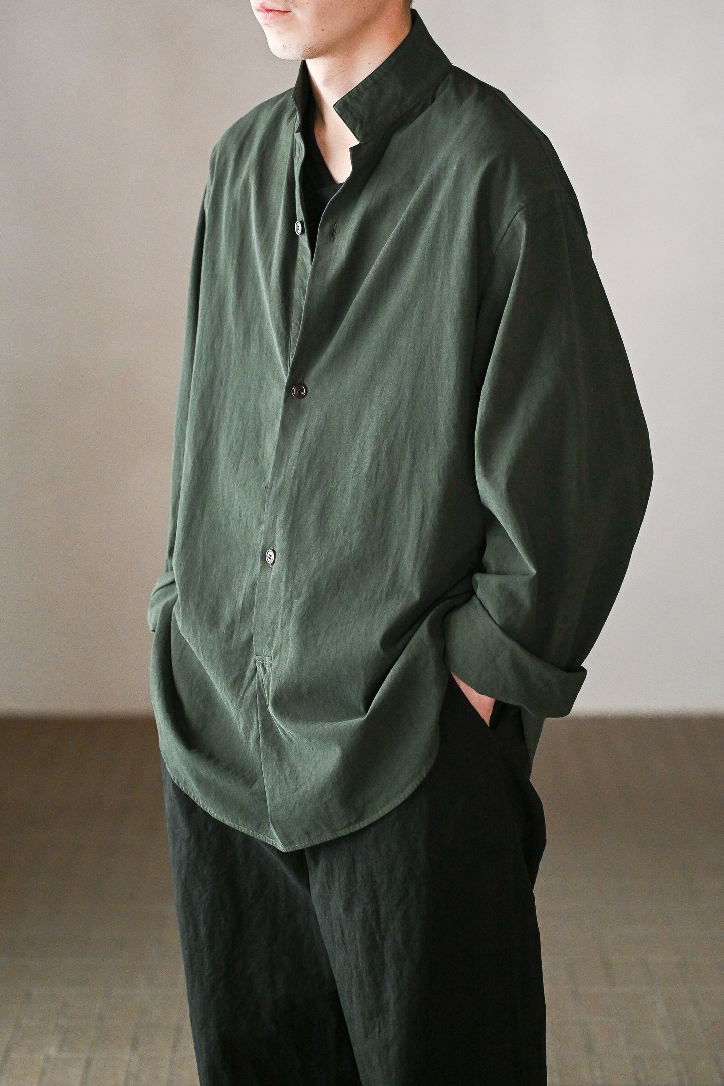 barbell object / twill po -KHAKI