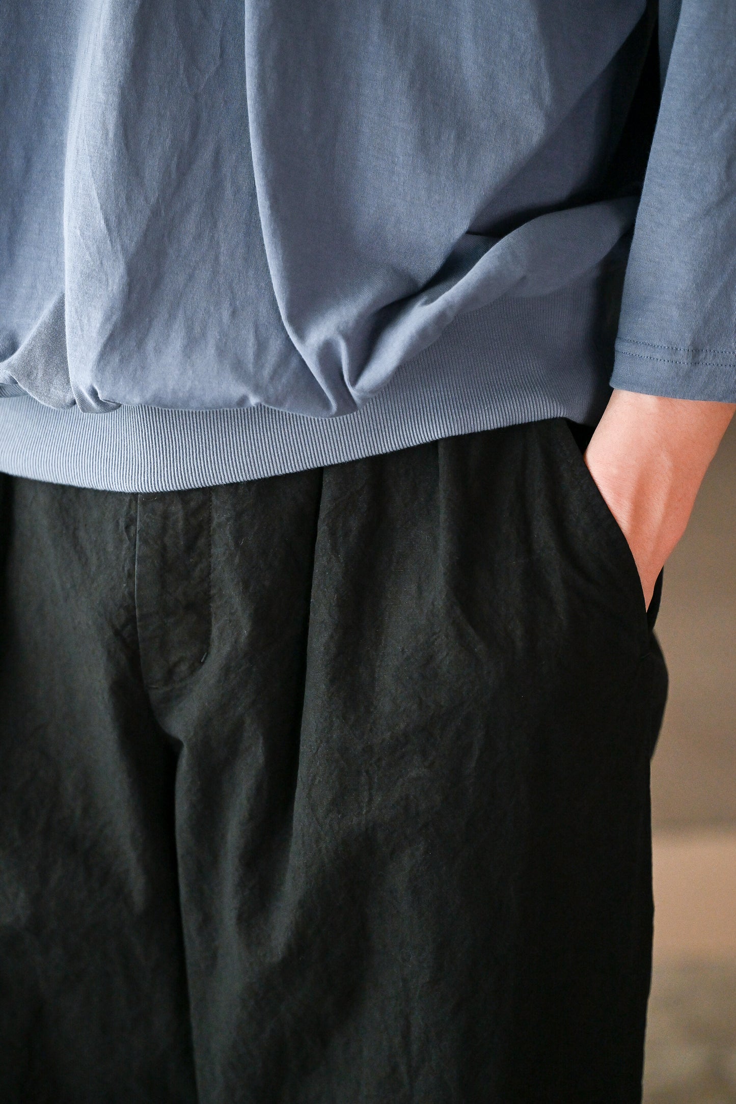 barbell object / zipper pt -BLACK