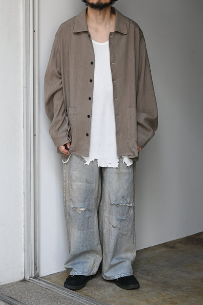 ANCELLM / DAMAGE WAFFLE TANK -WHITE