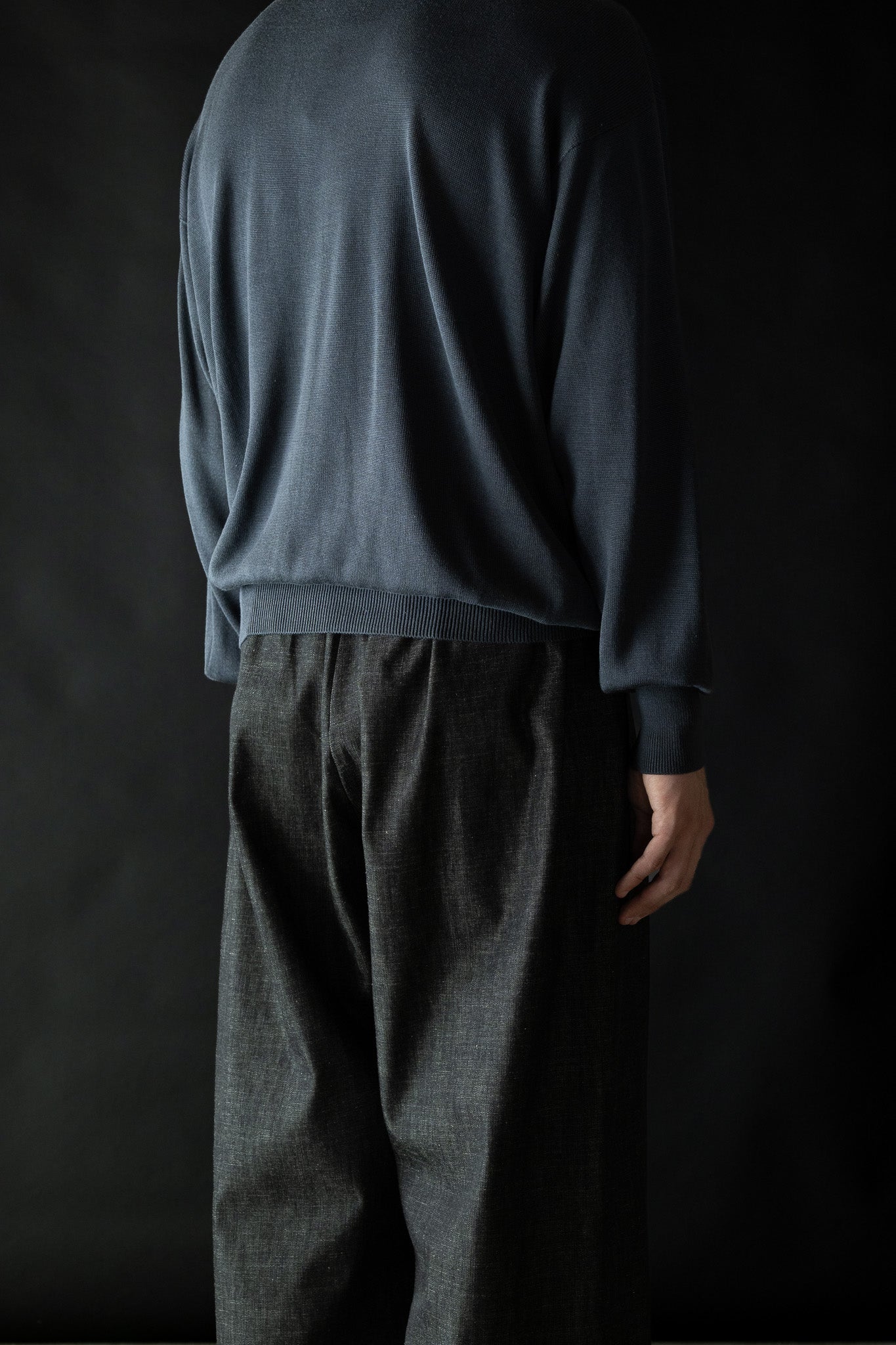GABRIELA COLL GARMENTS / DENIM FLAP POCKET TROUSERS -BLACK DENIM