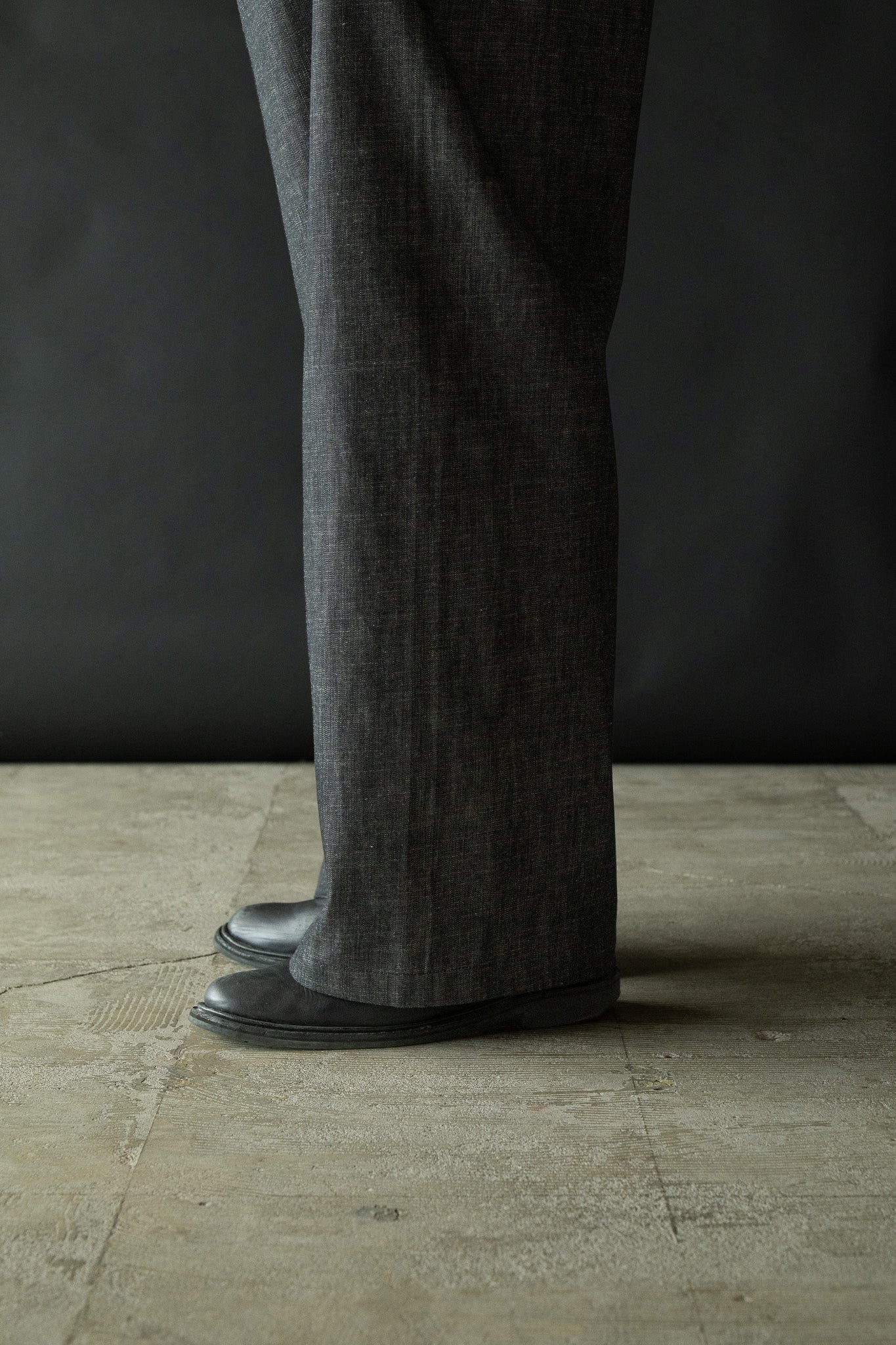 GABRIELA COLL GARMENTS / DENIM FLAP POCKET TROUSERS -BLACK DENIM