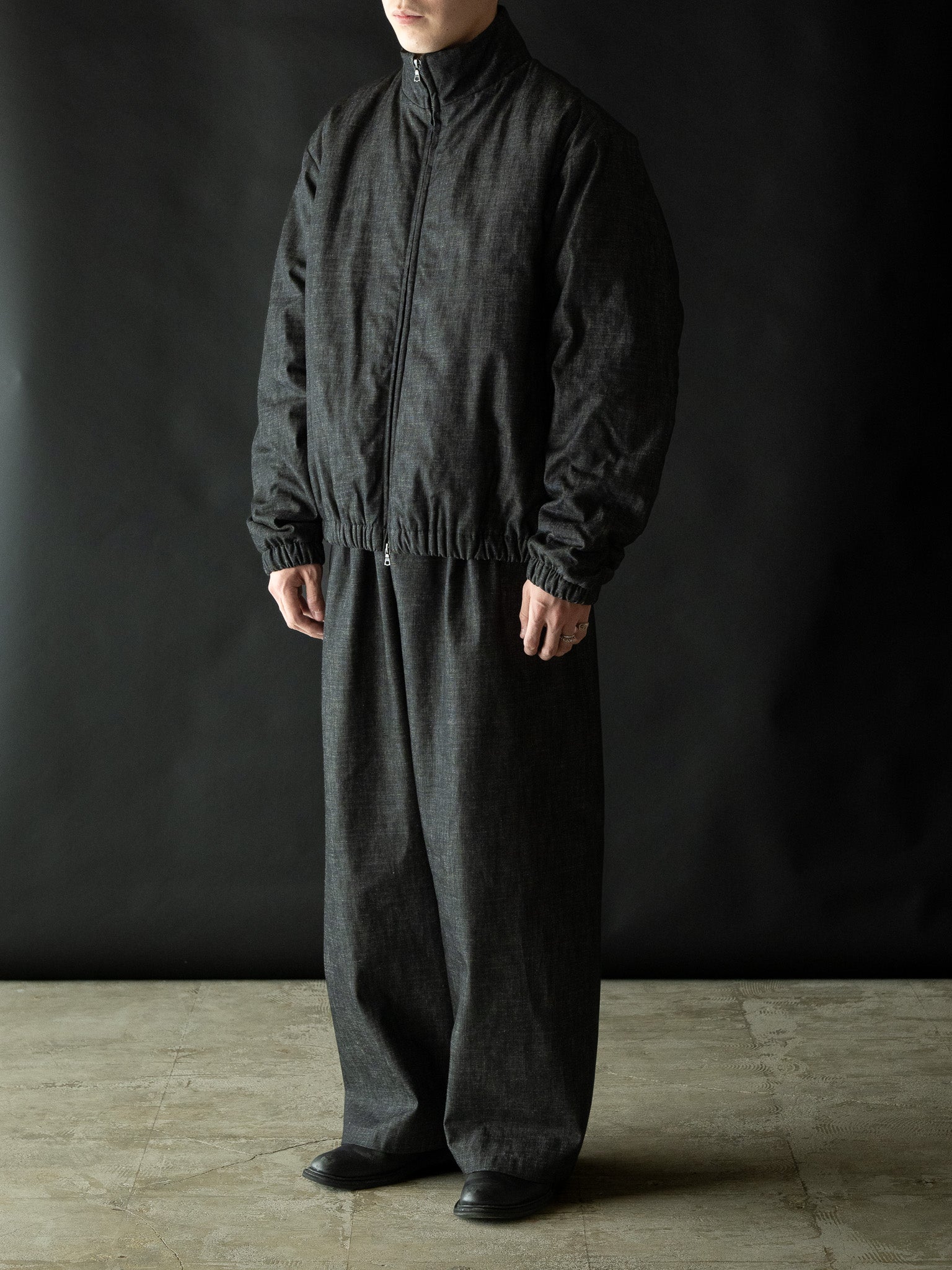 GABRIELA COLL GARMENTS / DENIM PADDED JACKET -BLACK DENIM