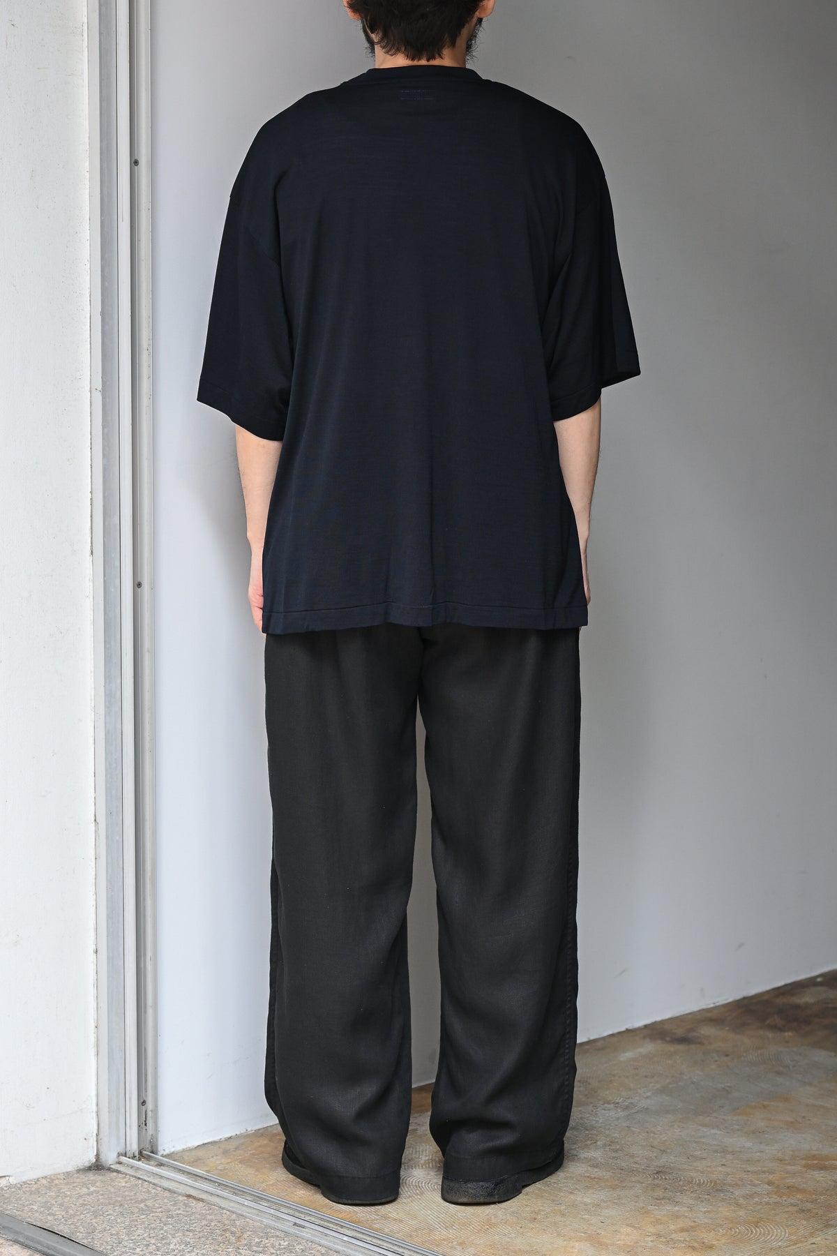 KAPTAIN SUNSHINE / All Silk Half-sleeve Tee -NAVY – and father