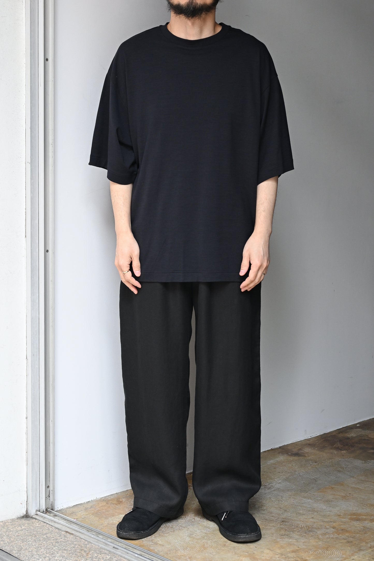 KAPTAIN SUNSHINE / Super Soft Merino Tenjiku Half-sleeve Tee -NAVY