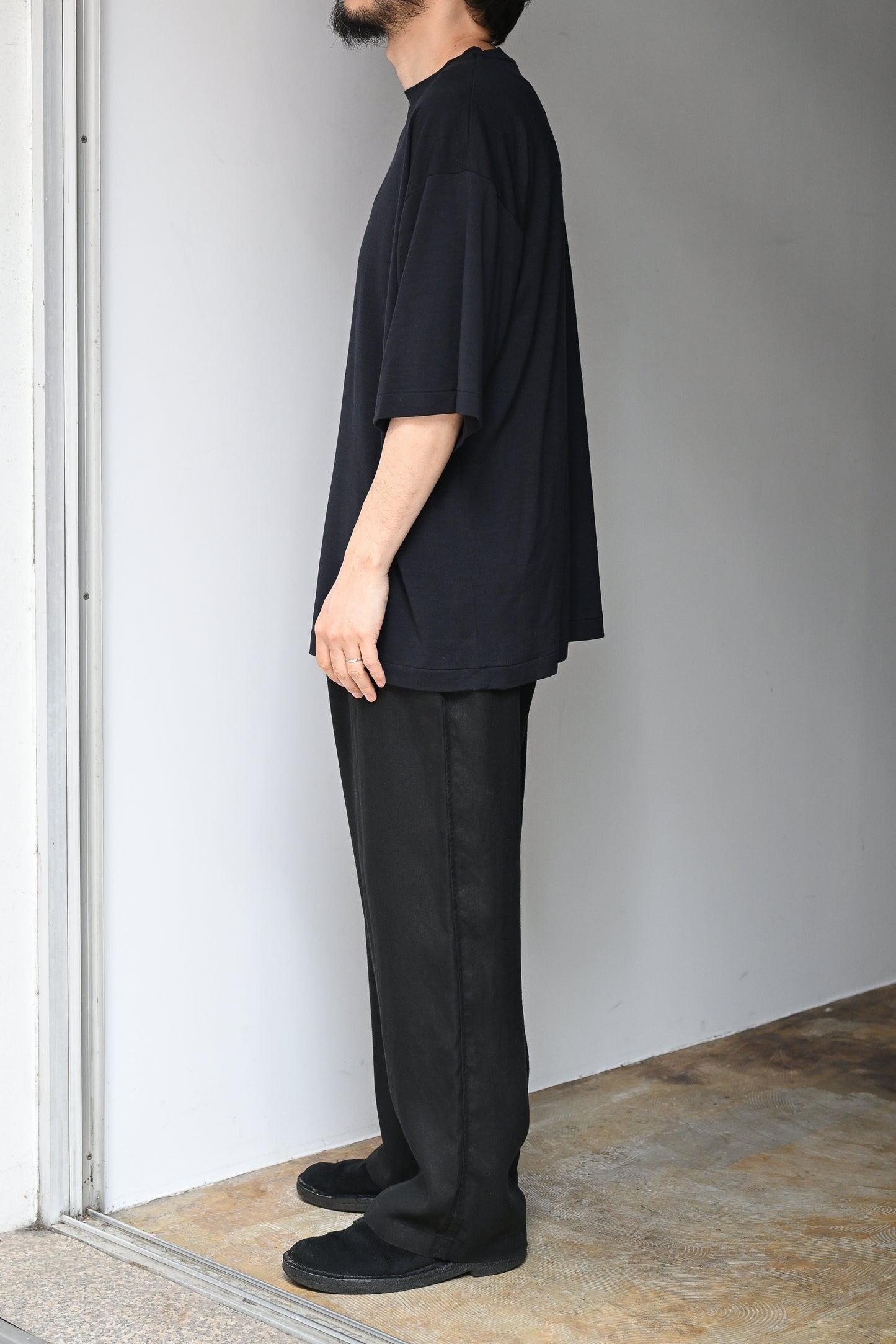 KAPTAIN SUNSHINE / Super Soft Merino Tenjiku Half-sleeve Tee -NAVY