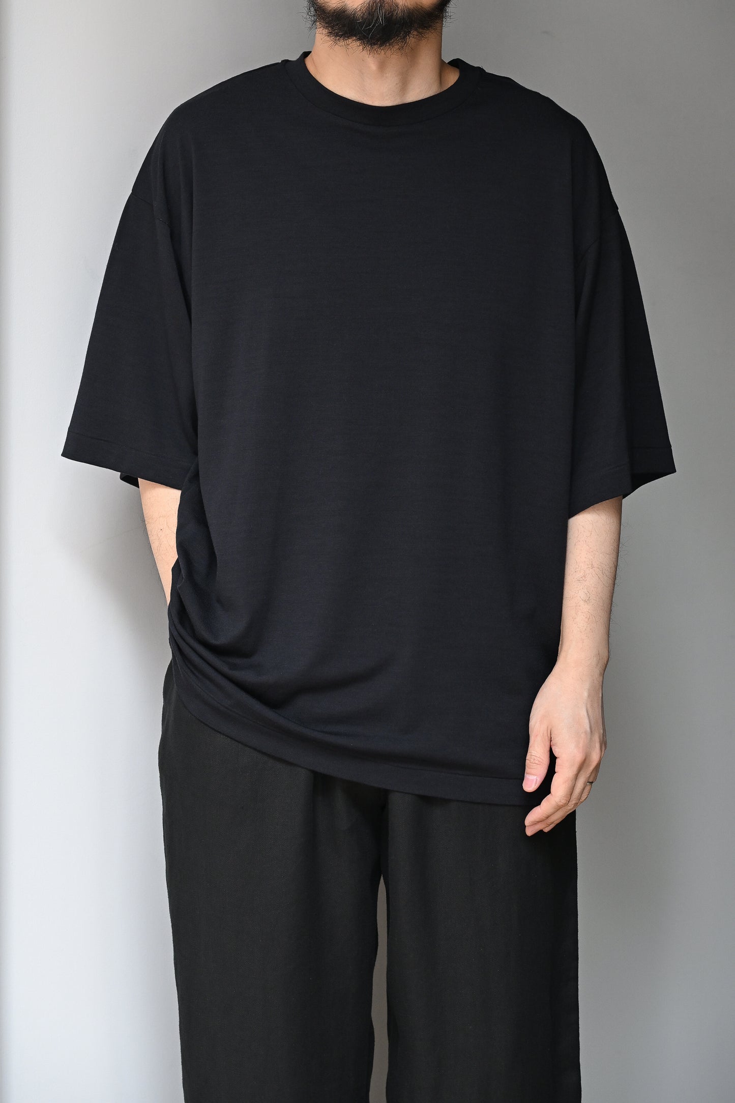 KAPTAIN SUNSHINE / Super Soft Merino Tenjiku Half-sleeve Tee -NAVY