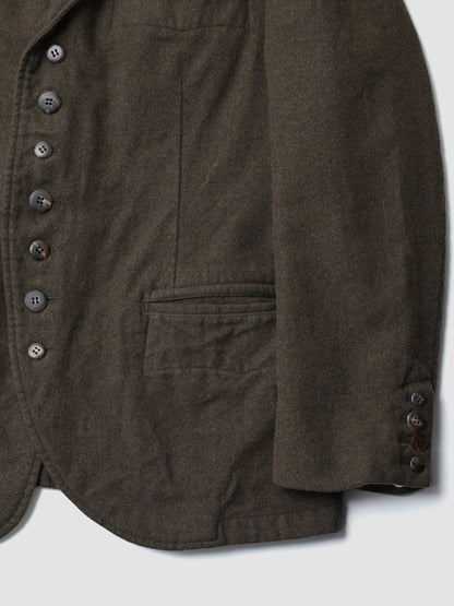 A MACHINE / Felted Waistcoat Jacket -KHAKI
