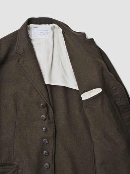 A MACHINE / Felted Waistcoat Jacket -KHAKI