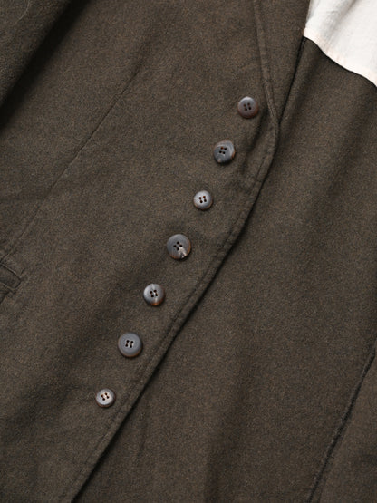 A MACHINE / Felted Waistcoat Jacket -KHAKI